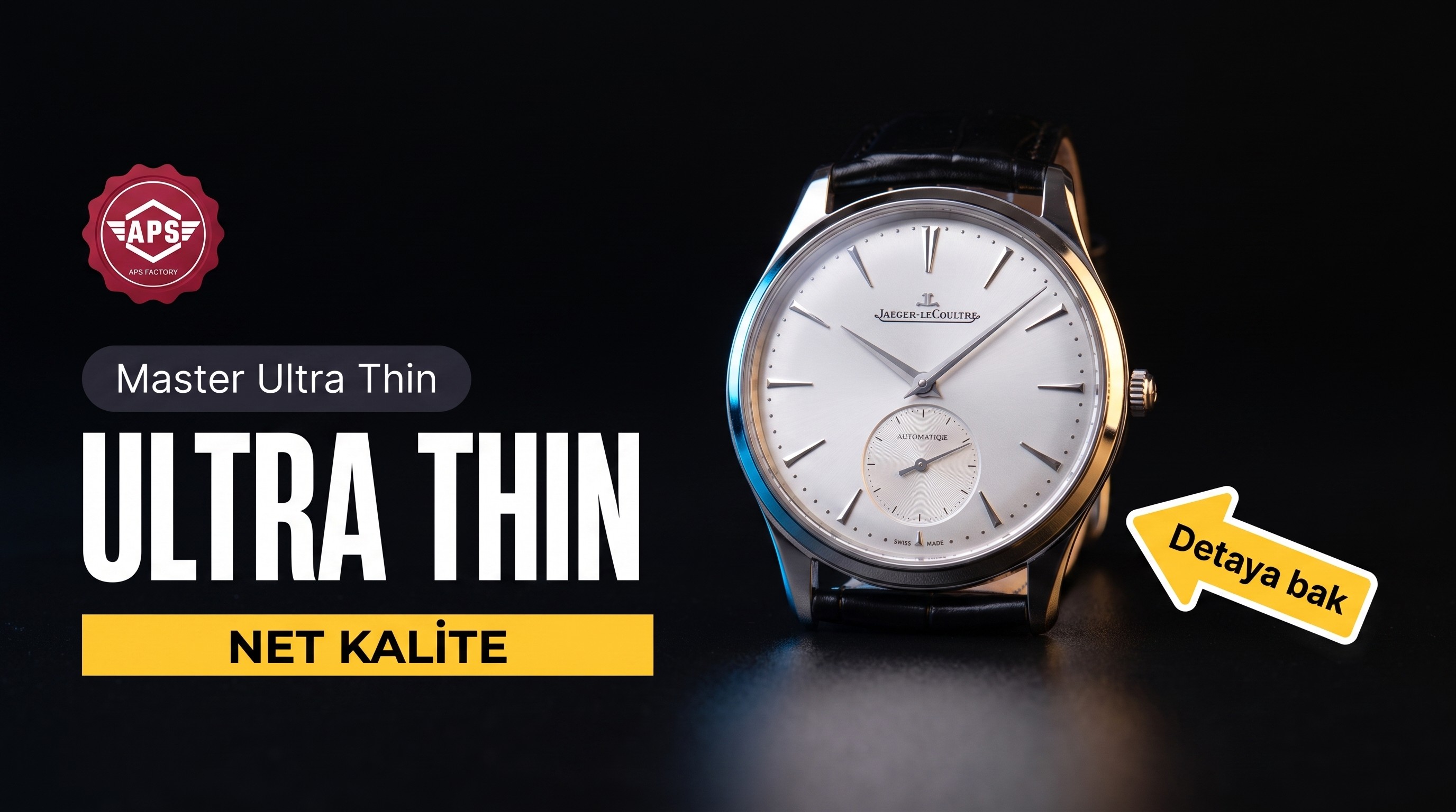 APS Factory Jaeger-LeCoultre Master Ultra Thin iki buçuk ibreli klasik saat 39 mm işçilik incelemesi