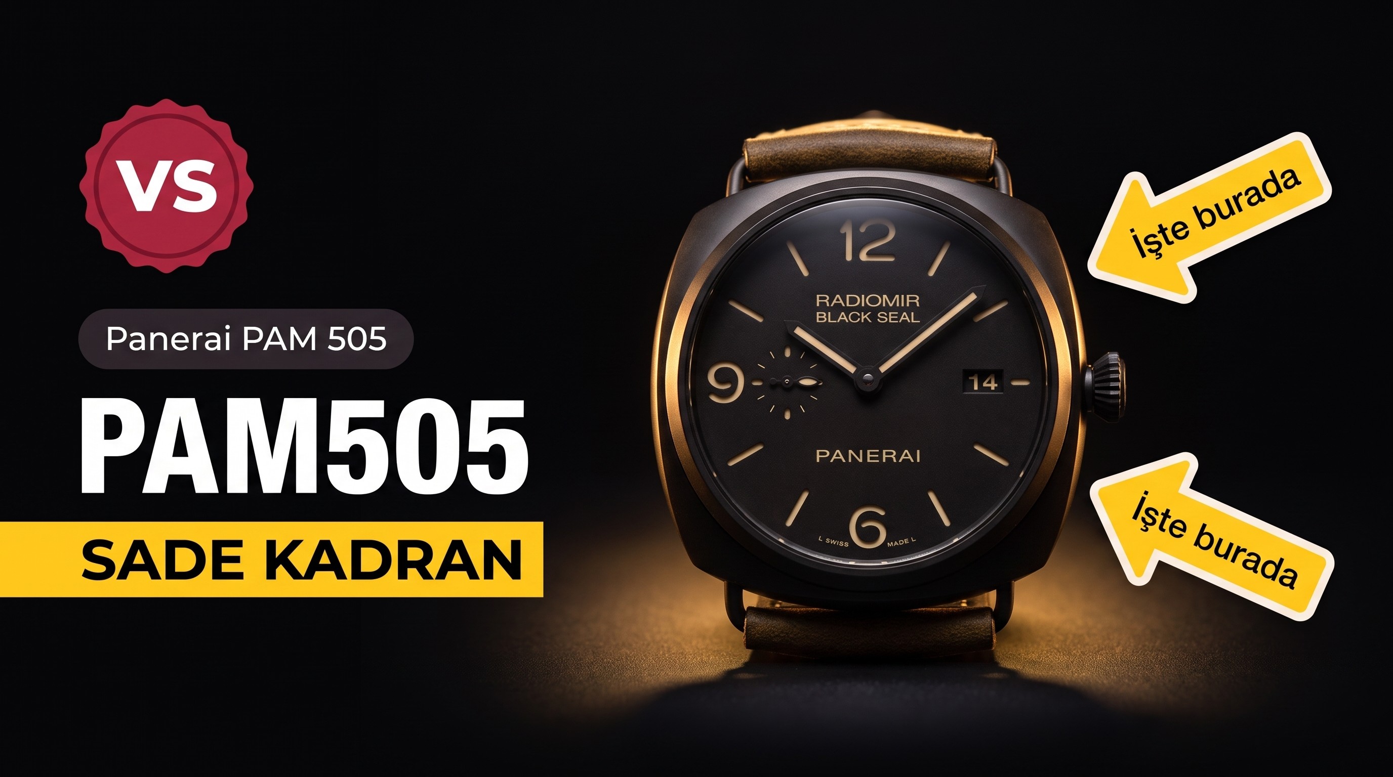 VS Factory Panerai PAM505 Replika Kol Saati - VS Saat