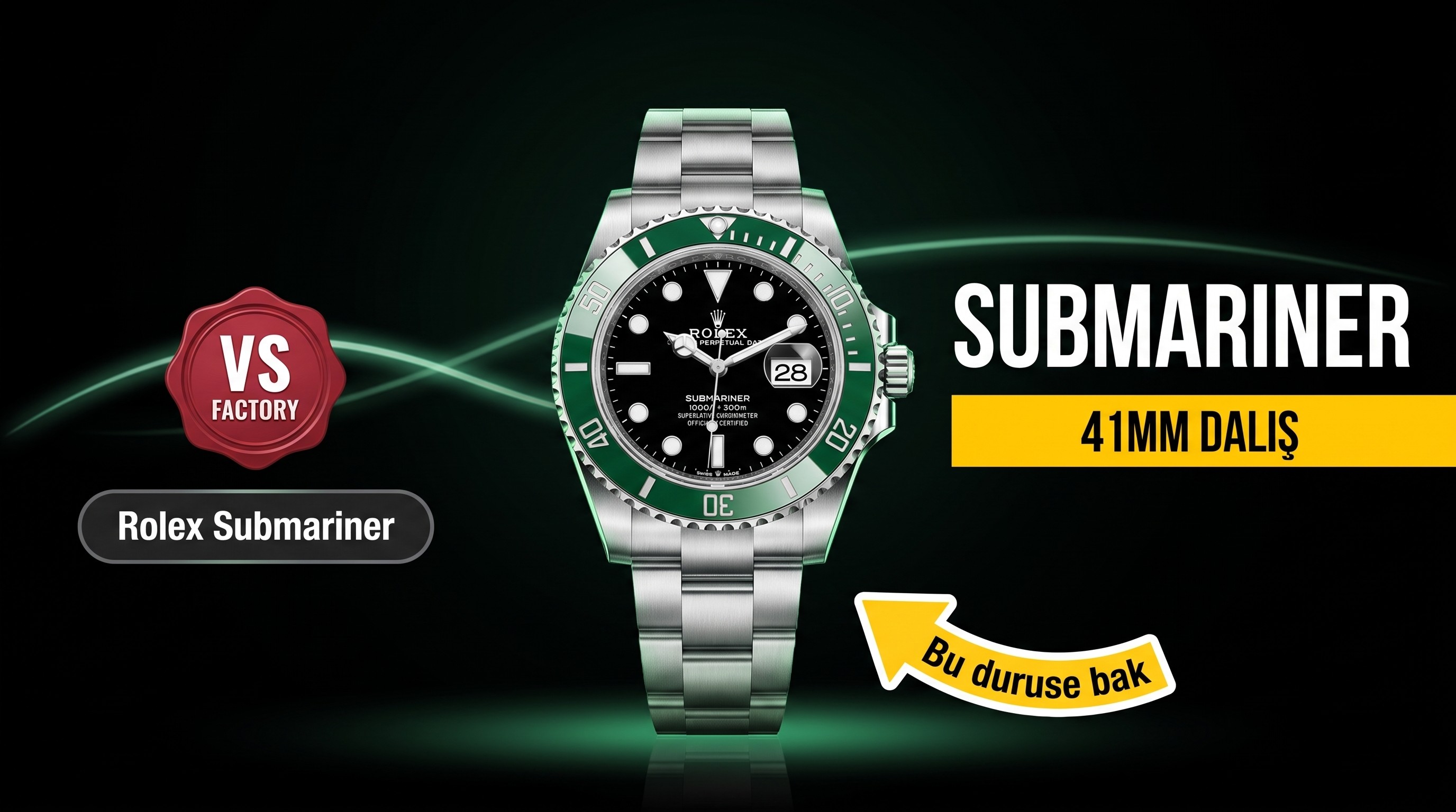 VS Factory Rolex 3235 mekanizmalı 41 mm Submariner serisi saat incelemesi
