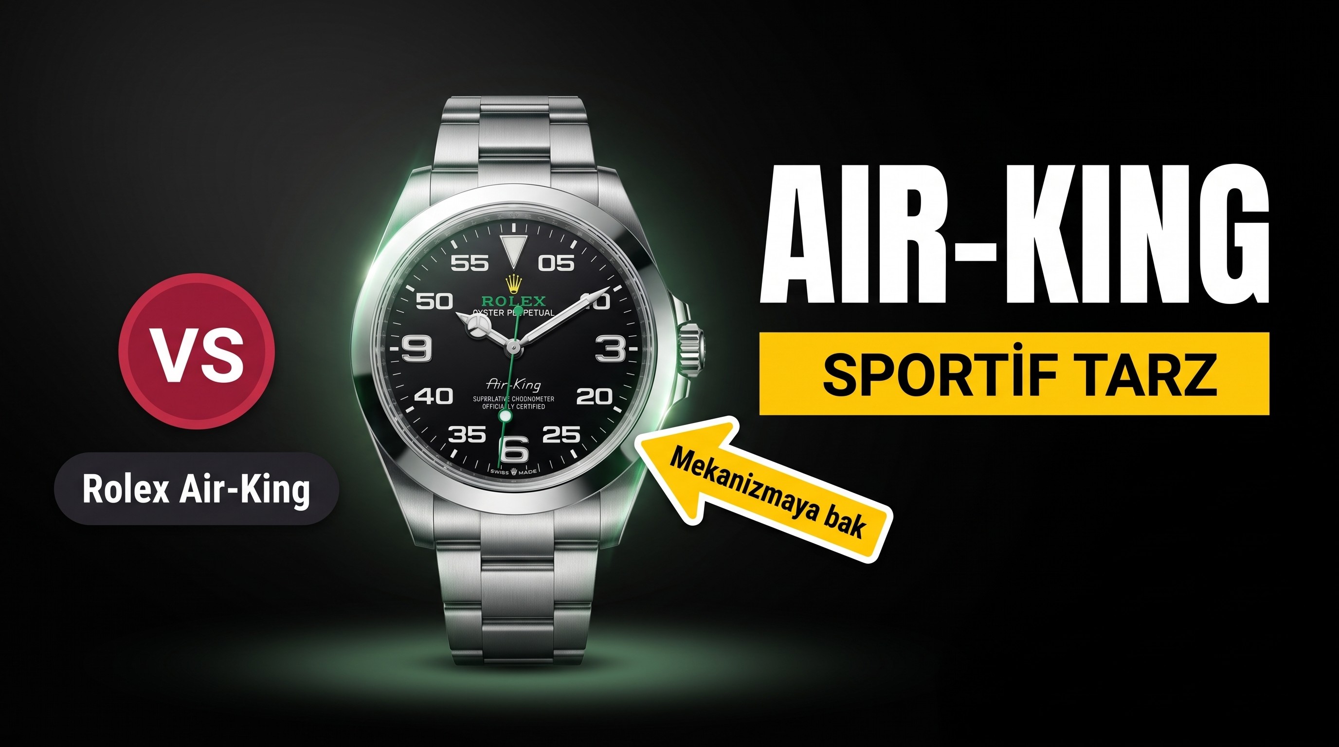 VS Factory Rolex Air-King M126900-0001 Replika Kol Saati - VS Saat