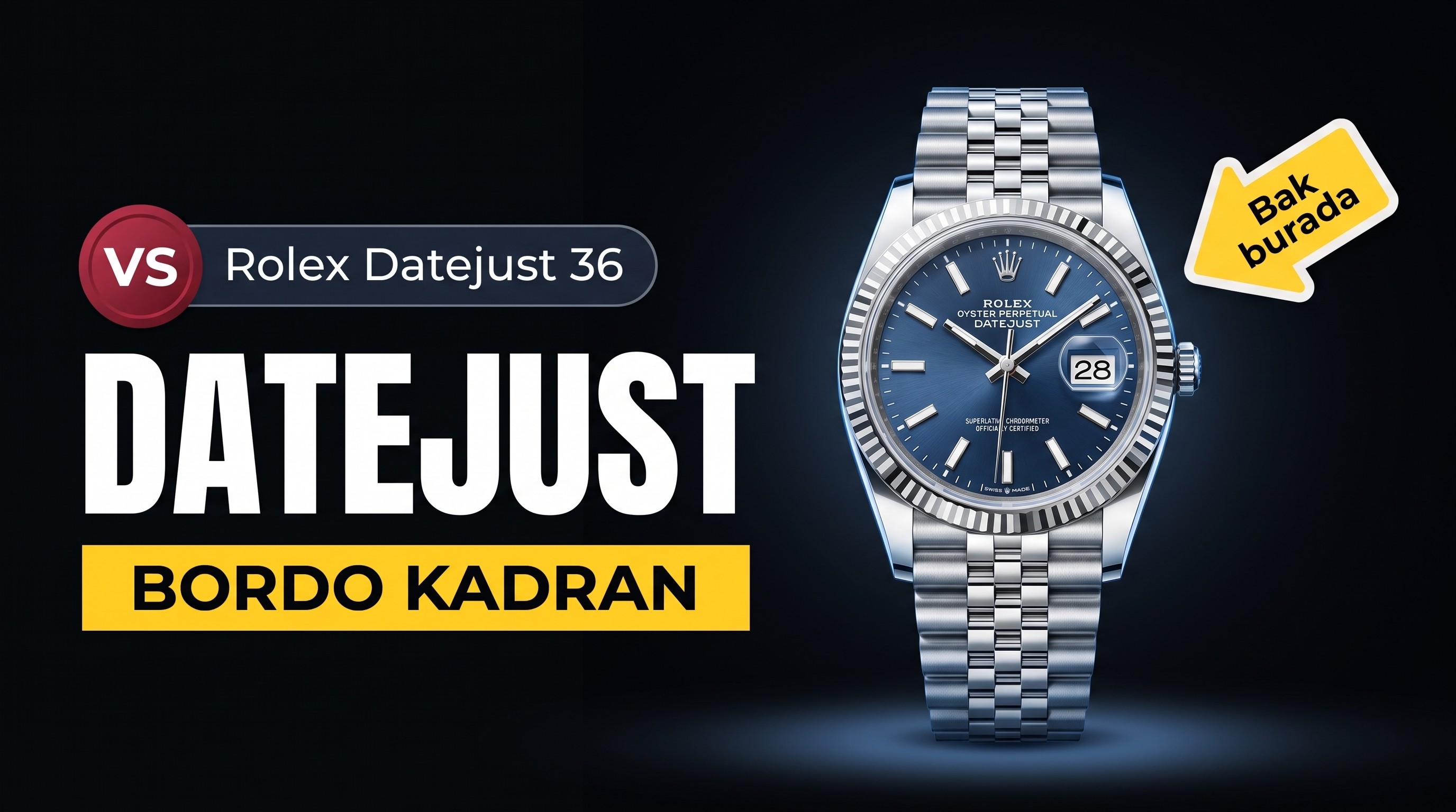 Vs Factory Rolex Datejust 36 Replika Kol Saati v...