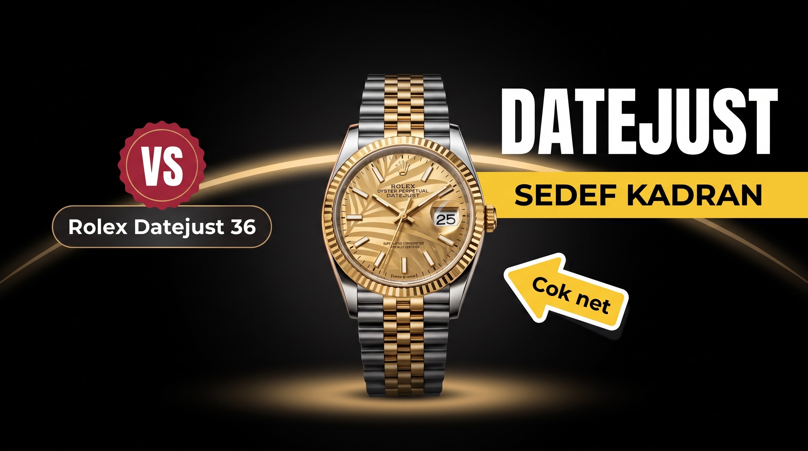 Vs Factory Rolex Datejust 36 Two Tone Altin Mode...