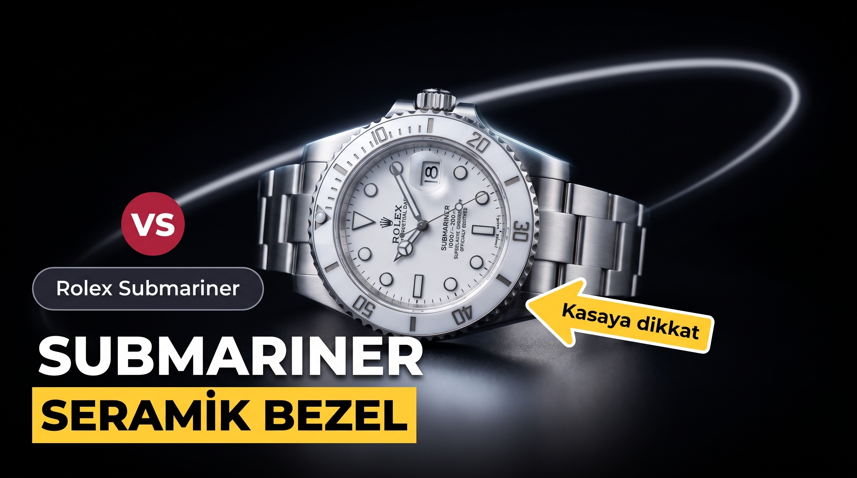 Vs Factory Rolex Diw Beyaz Seramik Bezelli Gri K...