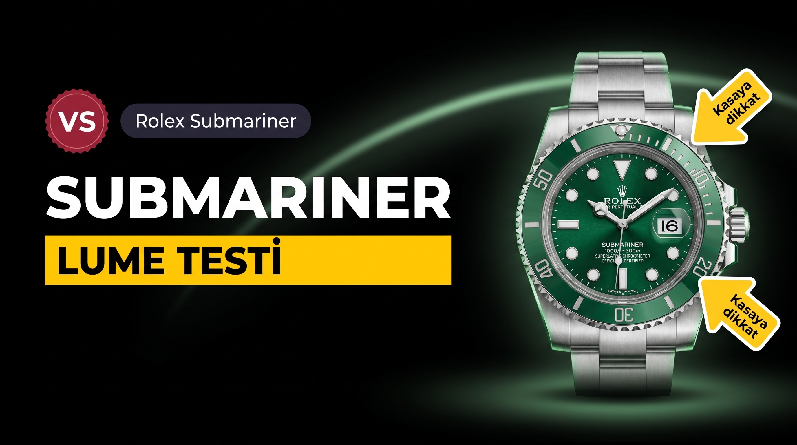 VS Factory Rolex gerçek-replika karşılaştırması: Siyah Submariner lume karşılaştırması ve ayırt etme yöntemleri