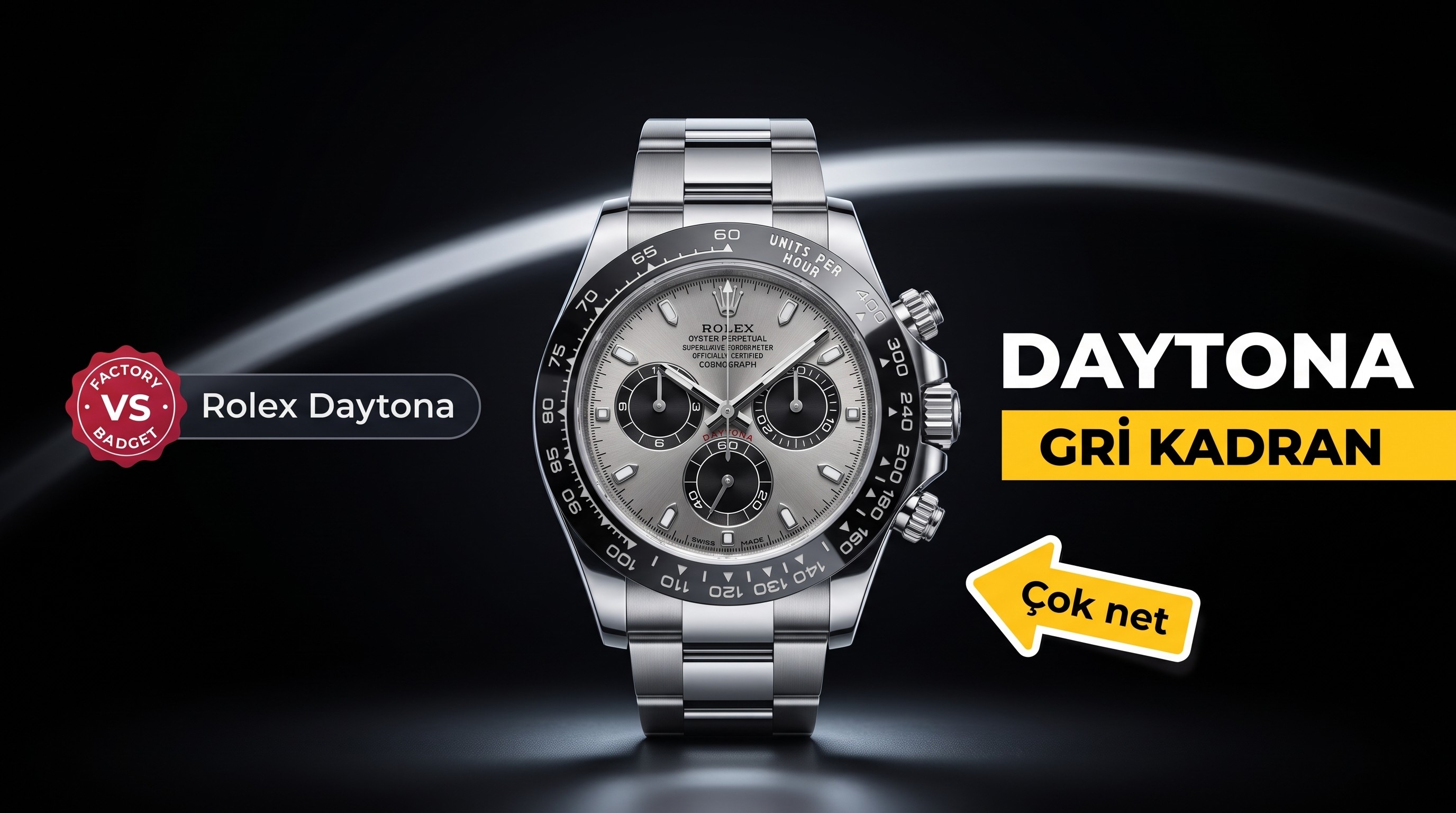 Vs Factory Rolex Gri Daytona 4130 Model Replika...