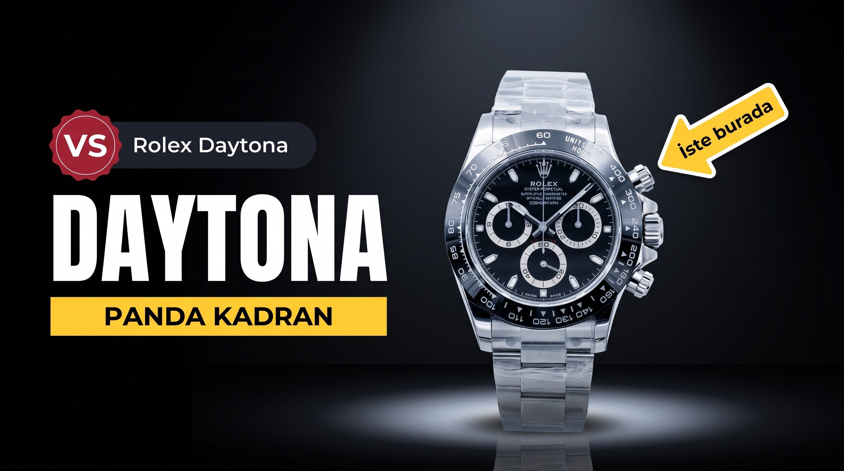 VS Factory Rolex Kara Ayı Daytona 4130 Replika Kol Saati - VS Daytona İncelemesi
