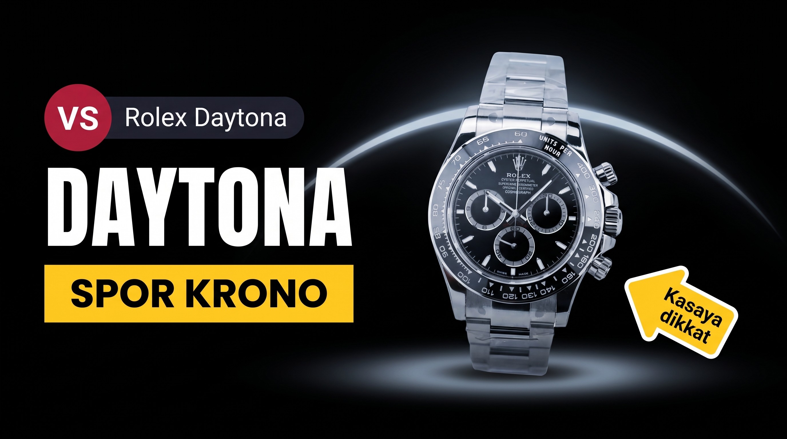 VS Factory Rolex Kara Ayı Daytona 4131 Replika Saat - VS Daytona Saat