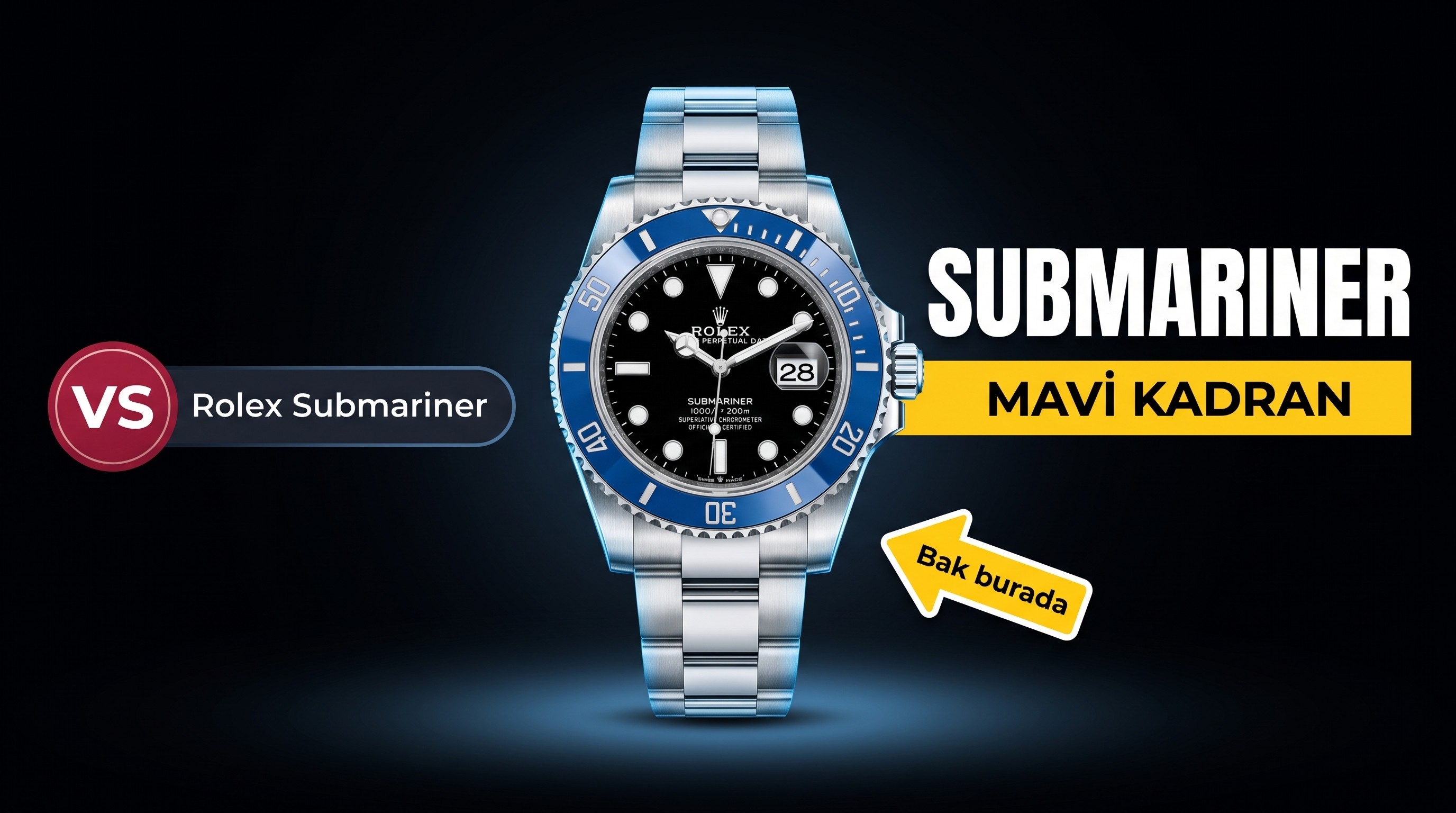 VS Factory Rolex Mavi Su Hayaleti 3235 Replika Kol Saati - VS Watch