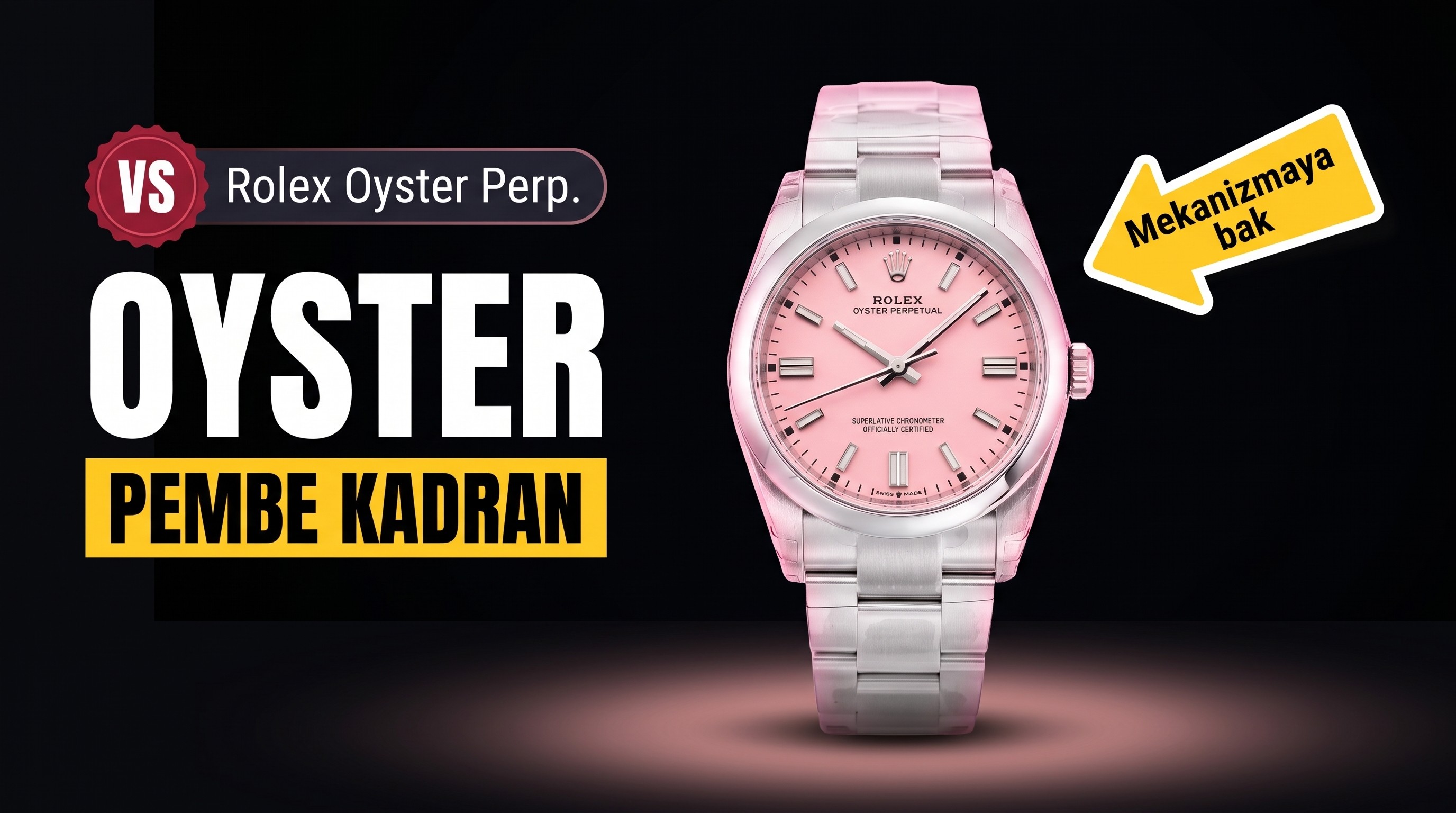 VS Factory Rolex Oyster Perpetual 36 Pembe Kadran Replika Kol Saati-VS Saat