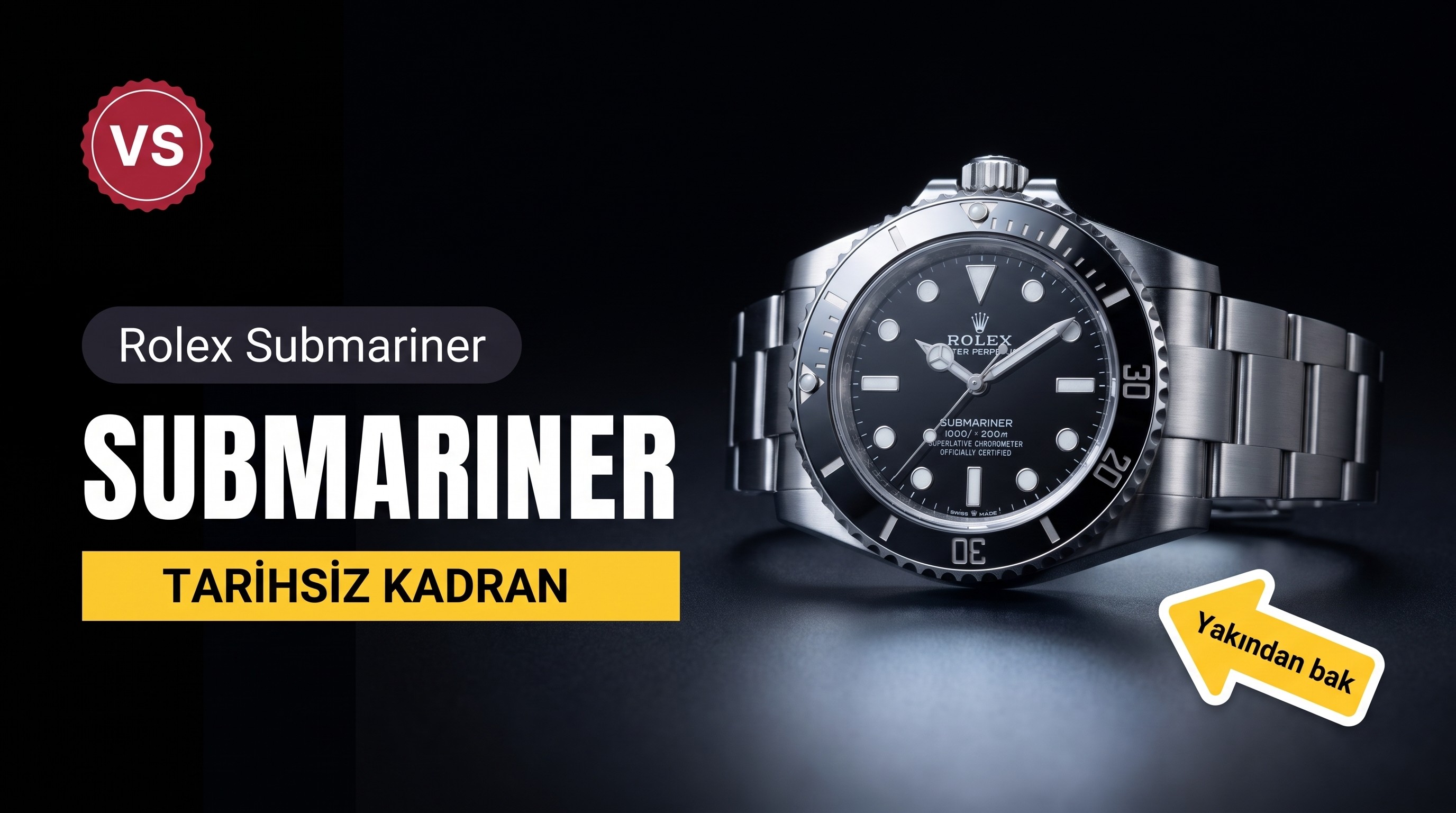 Vs Factory Rolex Tarih Penceresiz Submariner Rep...