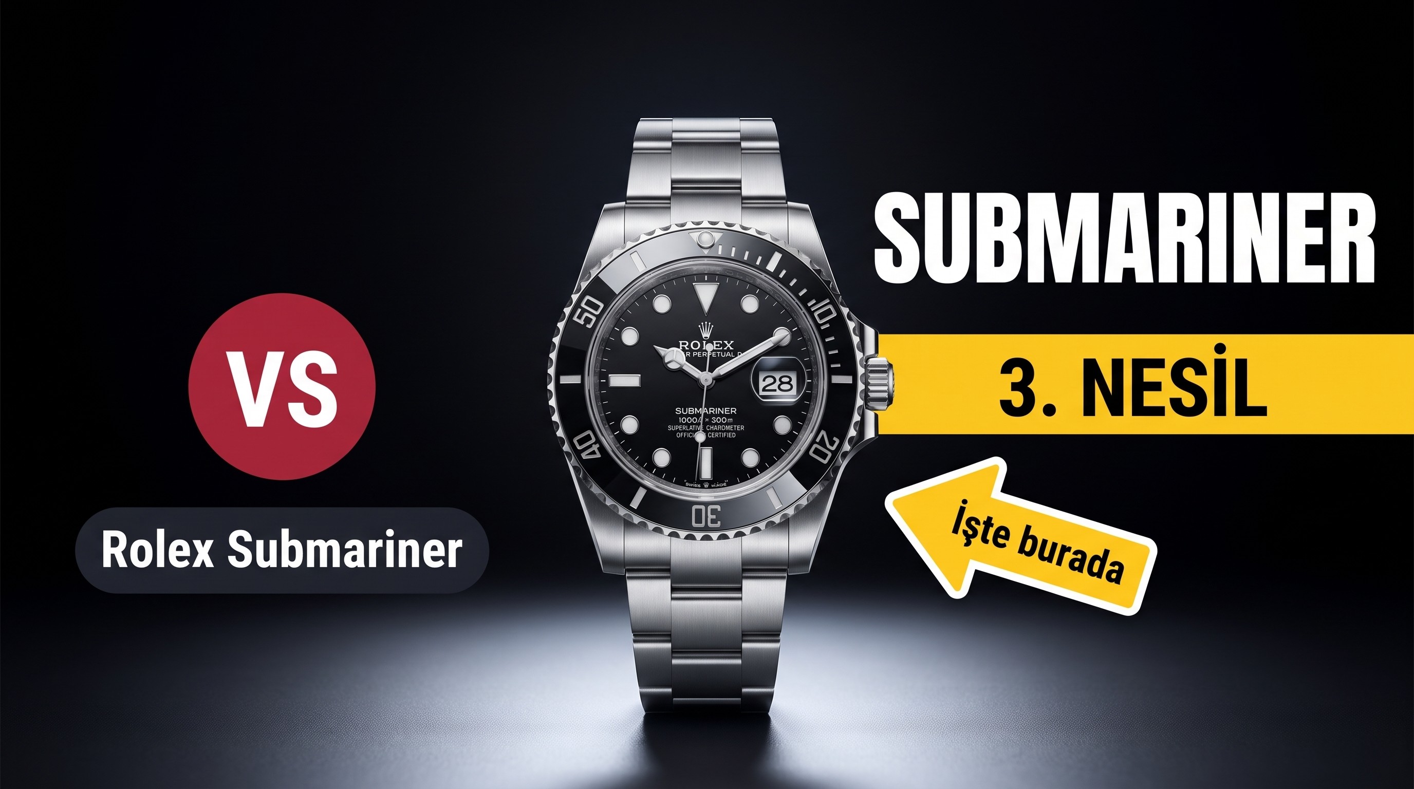 VS Factory Rolex üçüncü nesil 41 mm Black Su Hayaleti nasıl seçilir? İkinci nesil 40 mm Black Su Hayaleti ile arasındaki fark nedir?