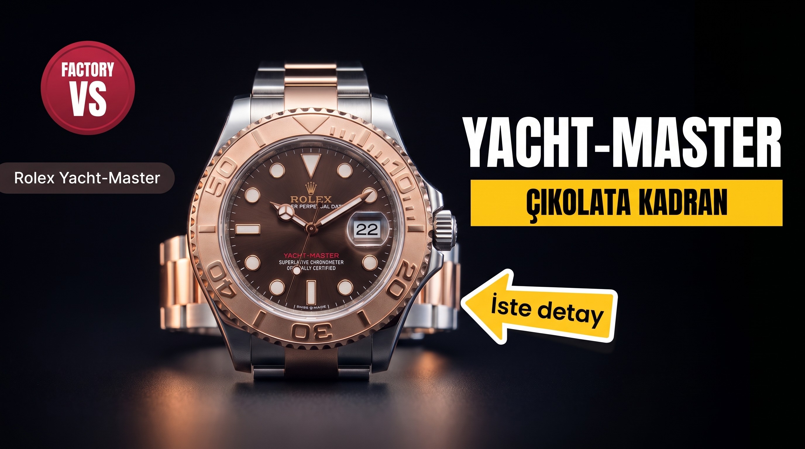 VS Factory Rolex Yacht-Master 126621-0001 Replika Saat - VS Saat