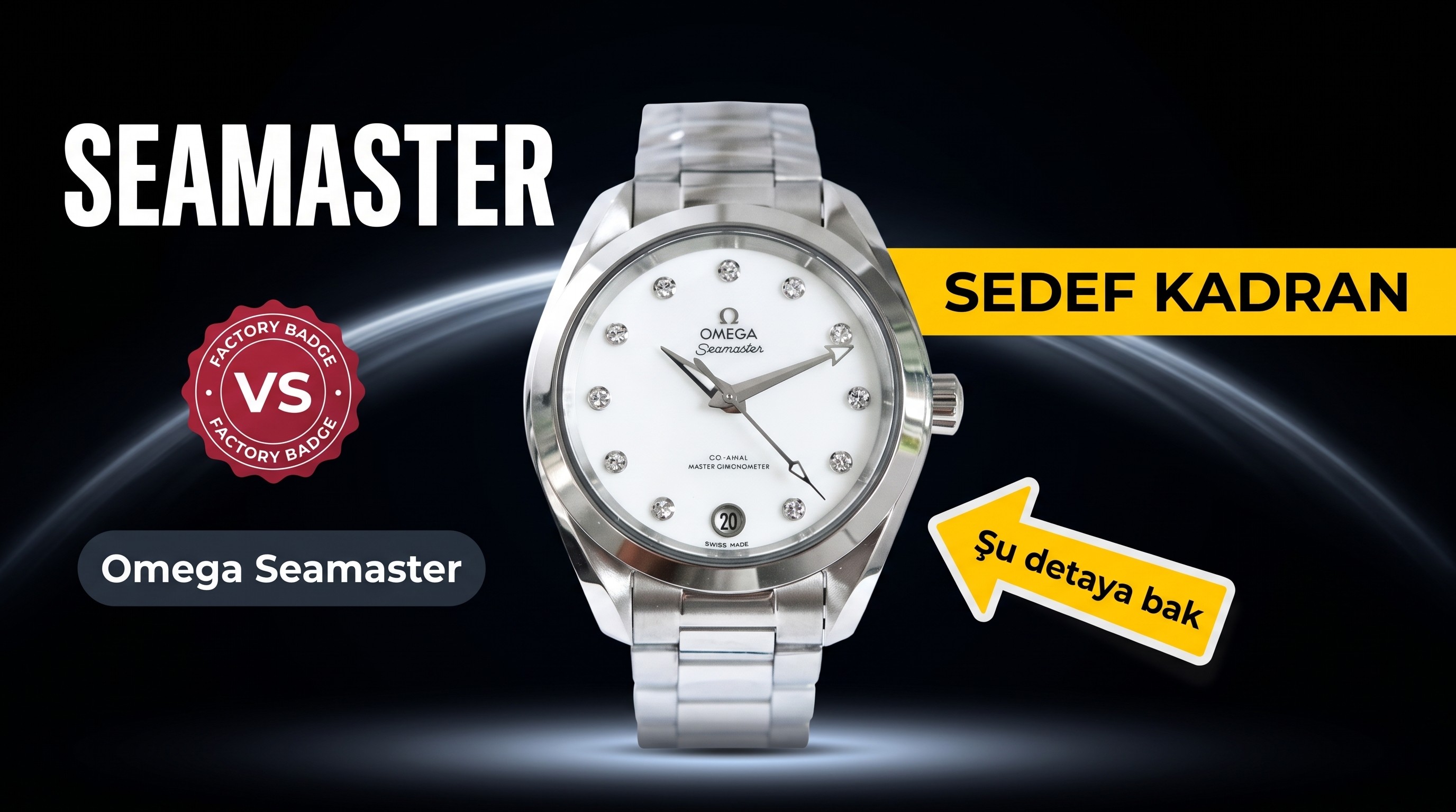 VS Omega Seamaster 150 metre inci beyazı sedef replika saat - 34 mm