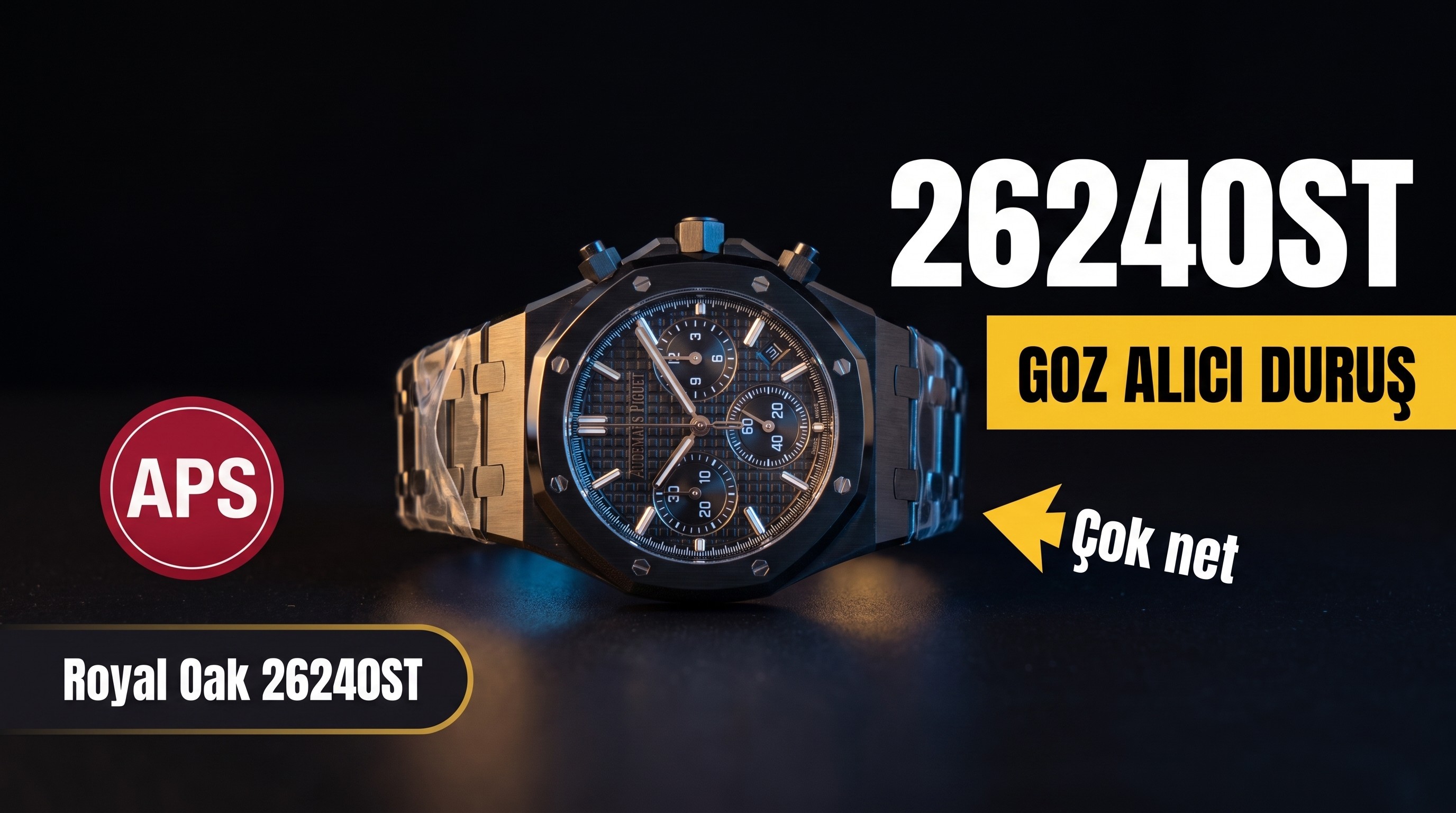 [APS İşçiliği | Royal Oak Serisi 26240ST Efsanenin Yeniden Doğuşu] 41 mm paslanmaz çelik zırhıyla 50 yıllık lüks spor saati efsanesini sürdürüyor
