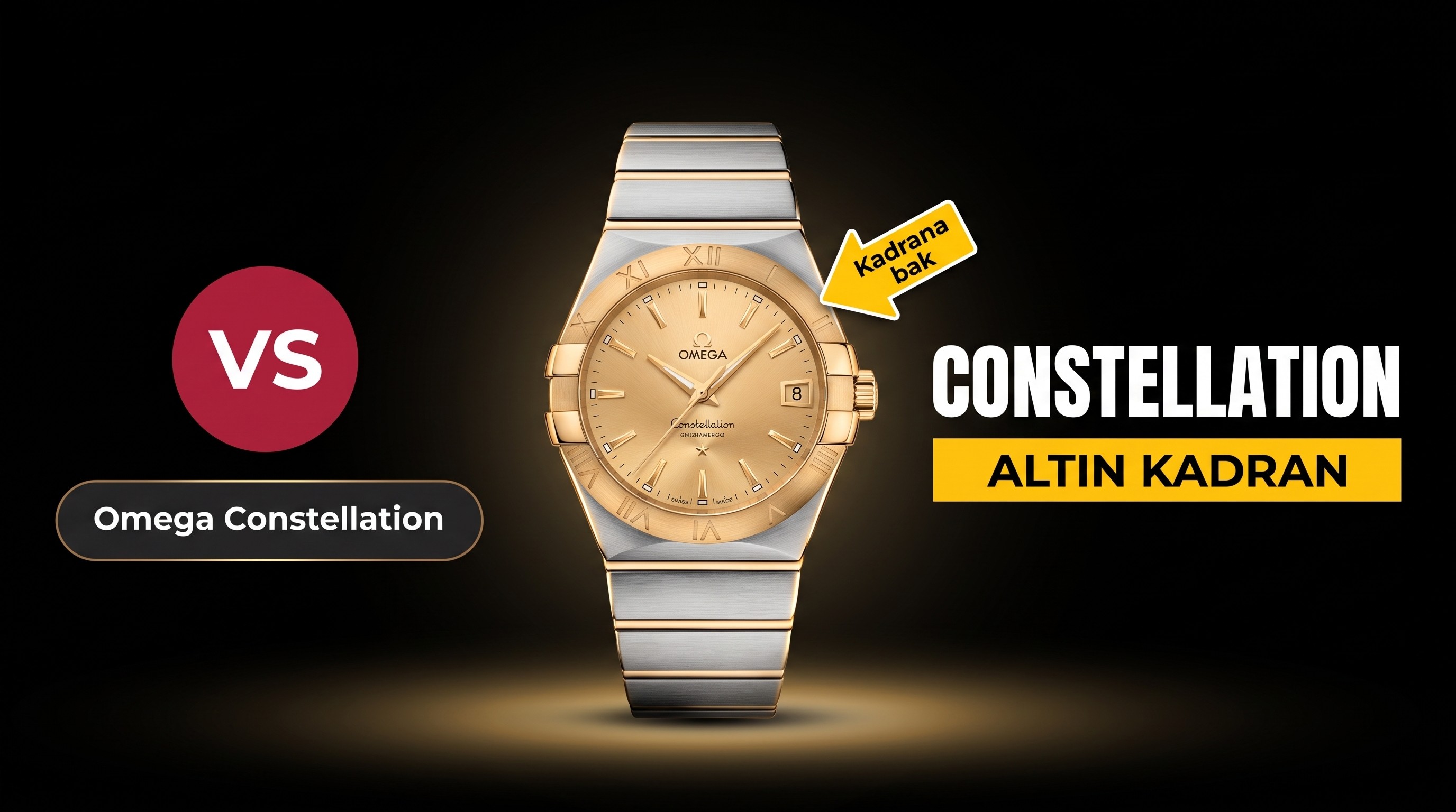 Yeni vs Factory Omega Altin Kadranli Constellati...