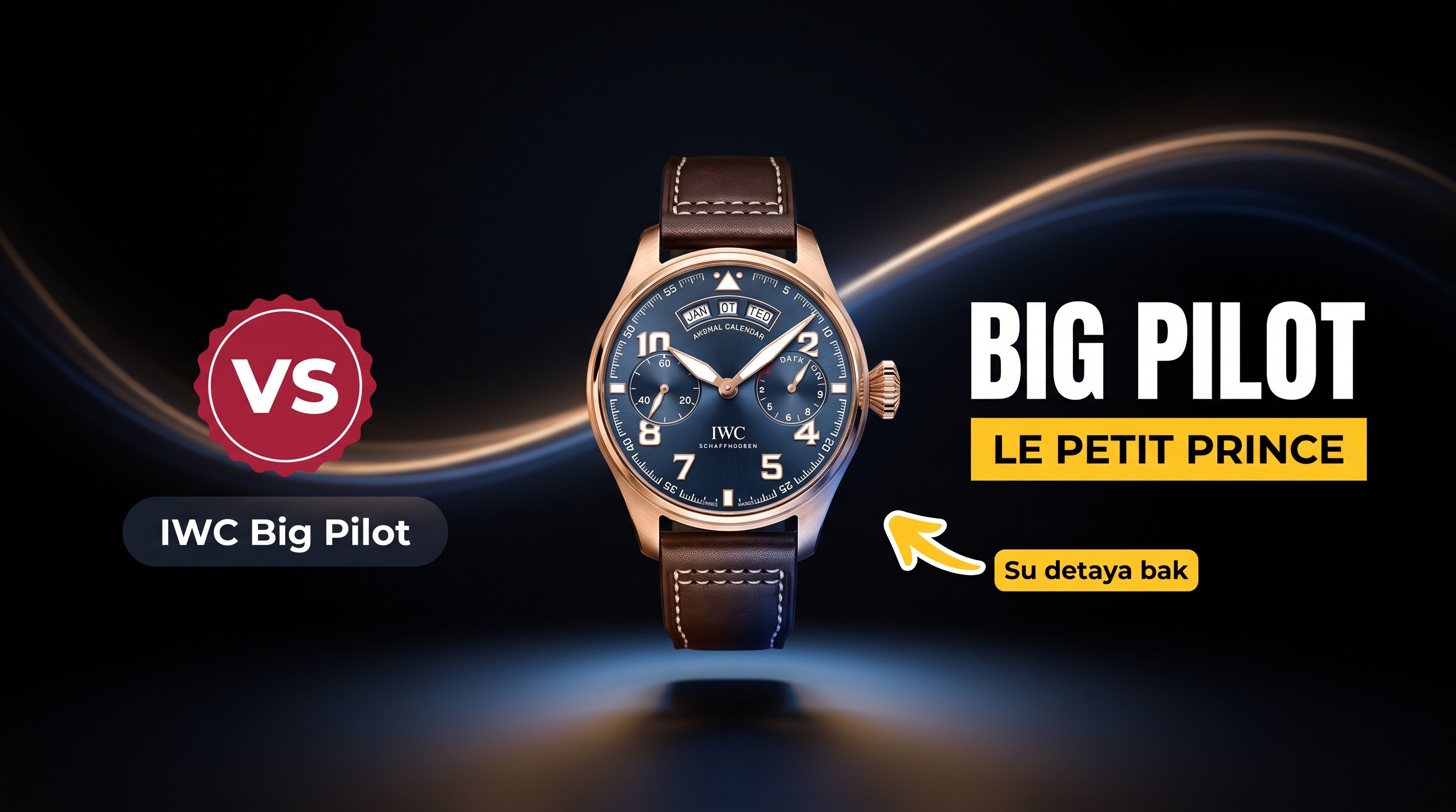 YL Factory Yeni Replika IWC Big Pilot Le Petit Prince Yıllık Takvim Rose Gold Saat