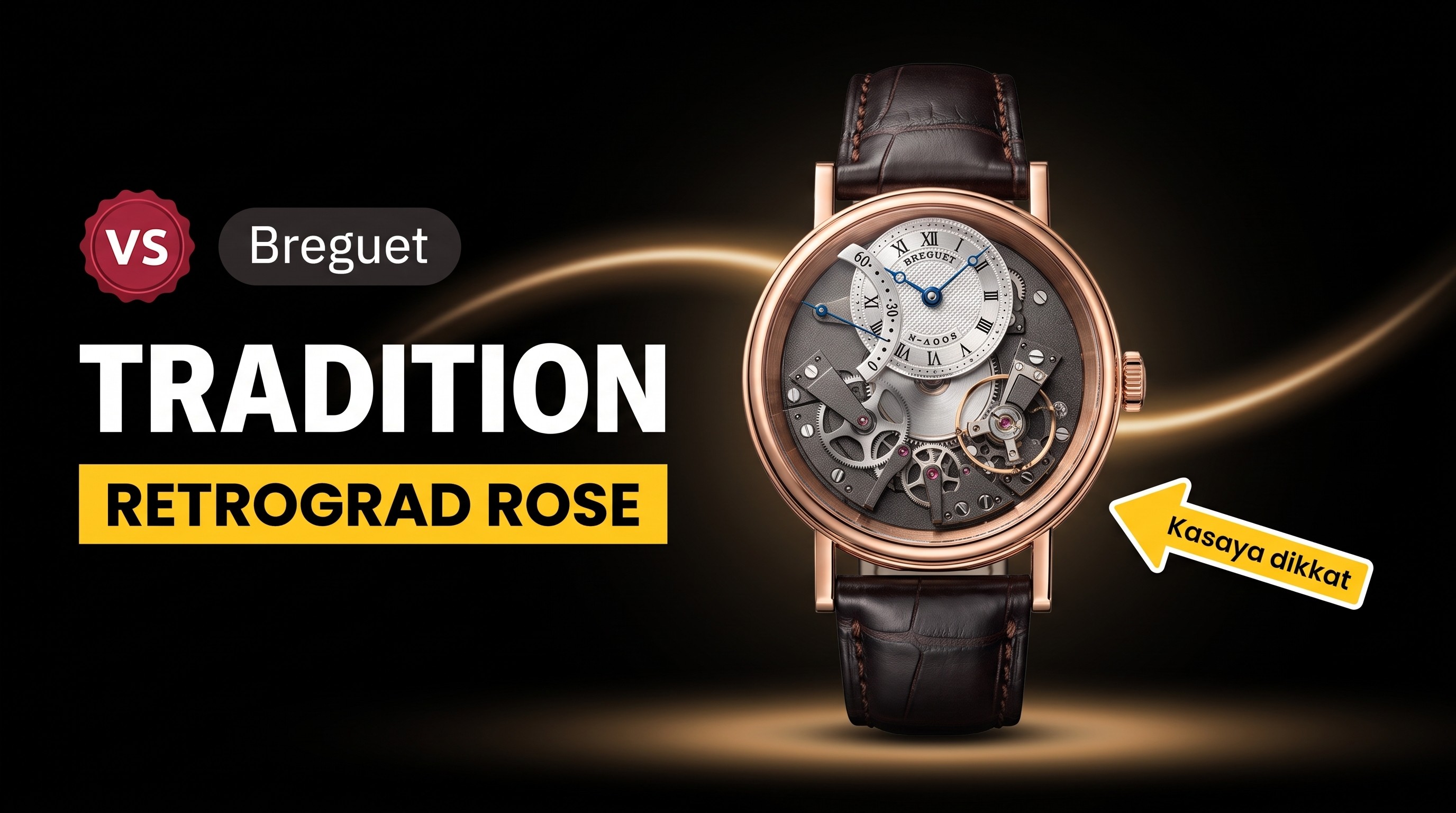 ZF Factory Breguet Tradition serisi retrograd saniyeli replika kol saati, rose gold