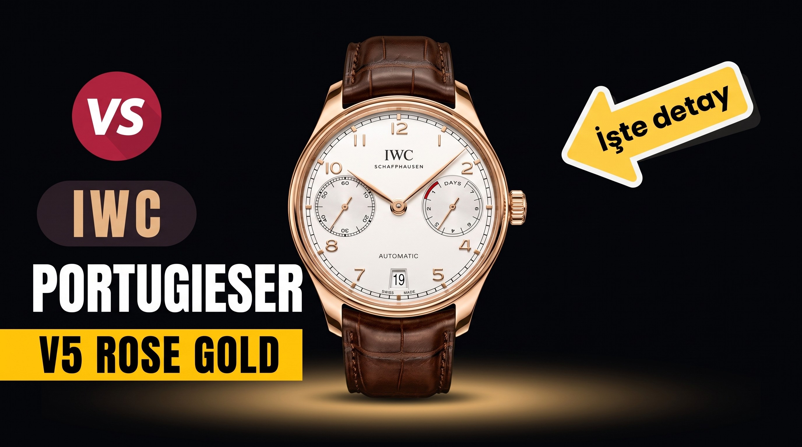 ZF Factory IWC Portugieser 7 Gün V5 Rose Gold işçiliği ilk bakışta belli olur mu?