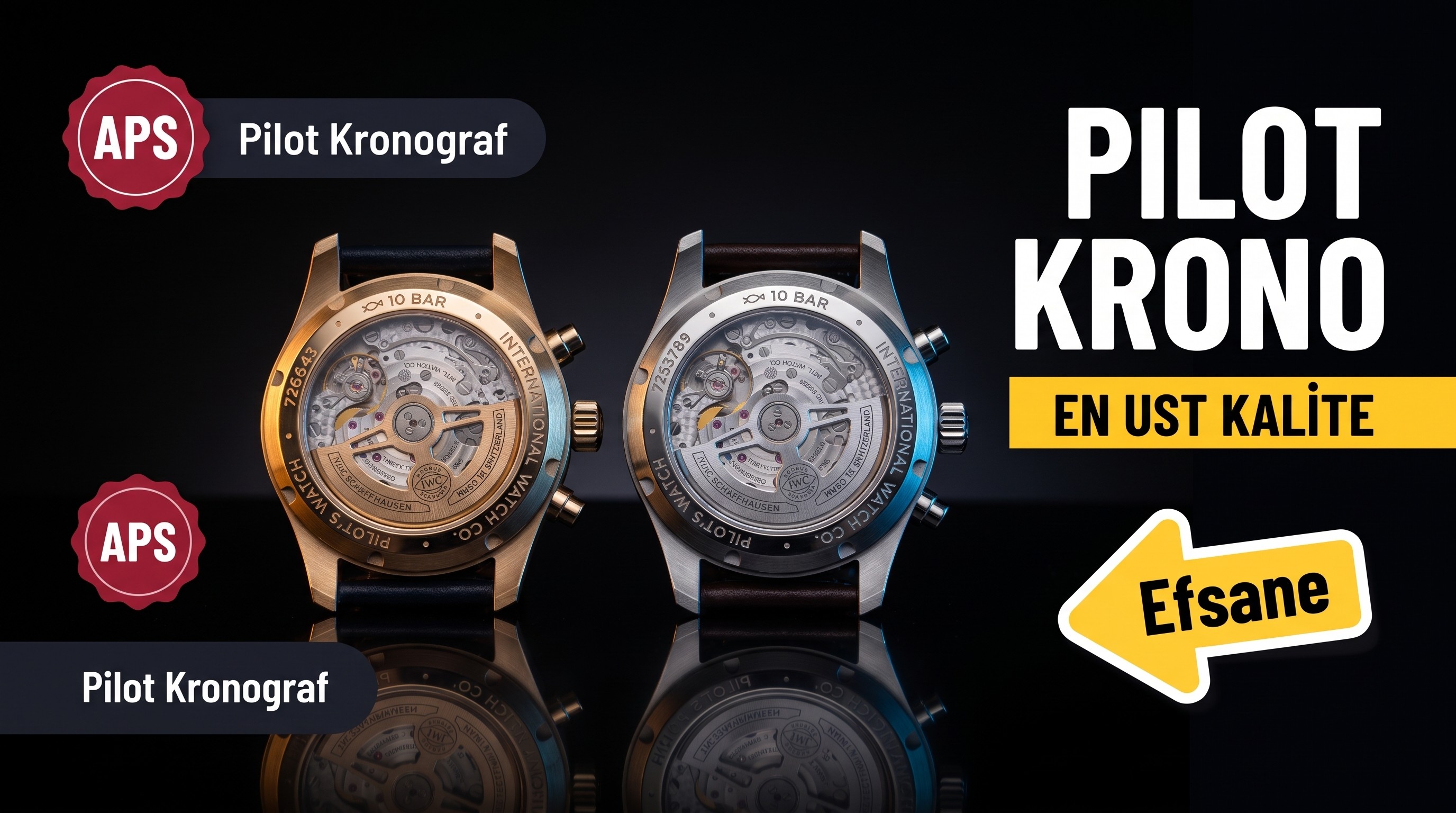 APS'den Yeni Pilot Kronograf Saatler