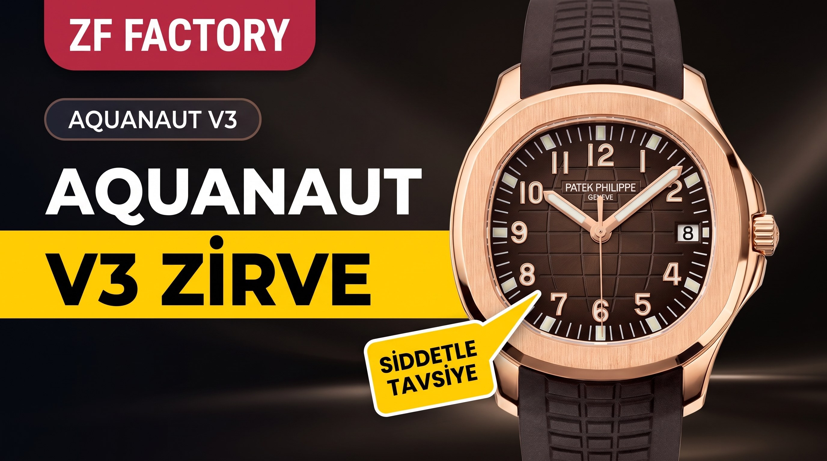 ZF Factory 2026 Şiddetle Tavsiye | Piyasanın Zirvesindeki Model: Patek Philippe Aquanaut V3 (ZF El Bombası)