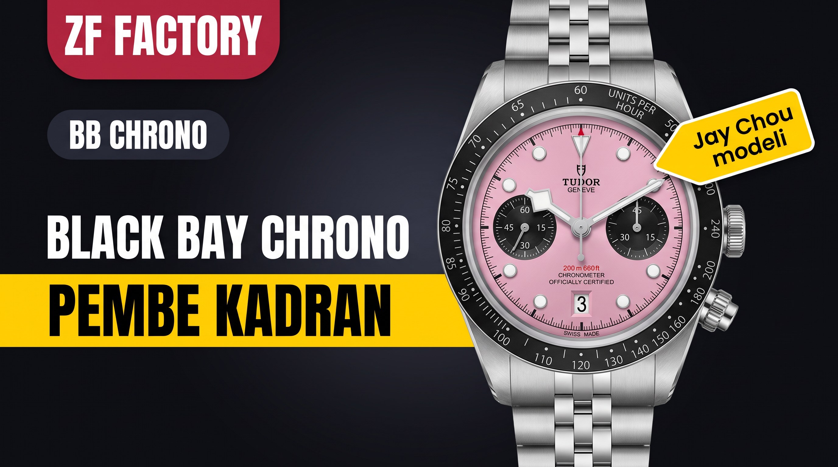 ZF Factory Tudor Black Bay Chrono, Jay Chou ile aynı pembe kadranlı model: işçiliği nasıl?