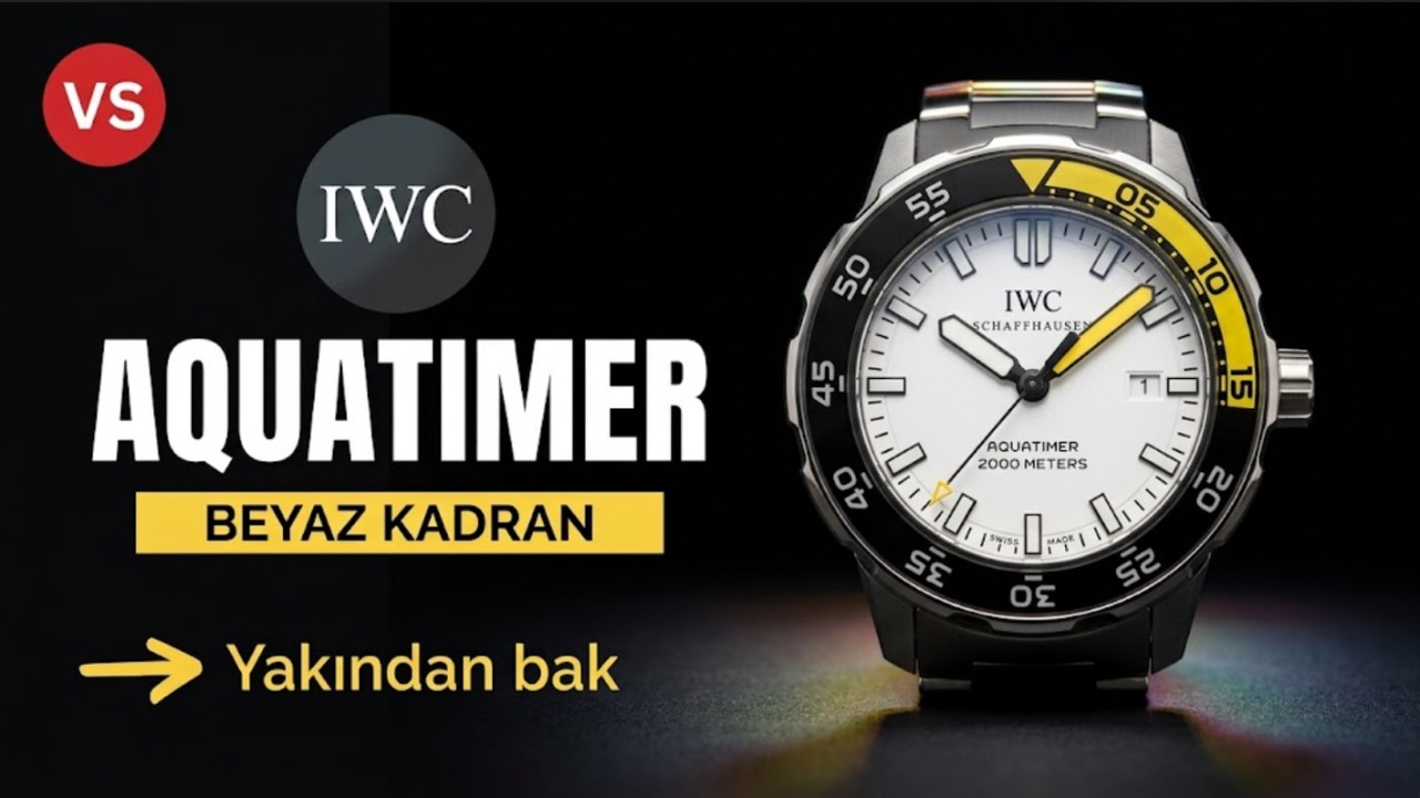 ZZ Factory IWC Aquatimer 44 MM "Küçük 50 Fathoms" ultra güçlü lume IW356802 çeyrek sarı/beyaz replika saat ile orijinal karşılaştırmalı incelemesi