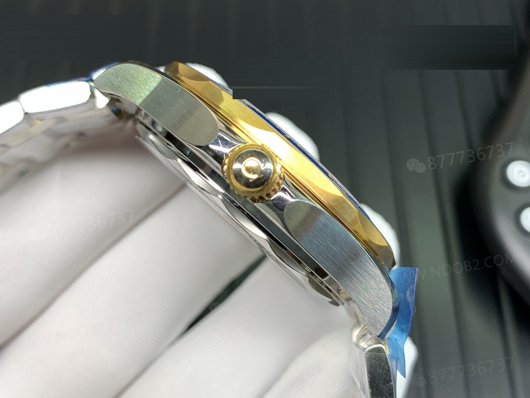 020VS Factory Omega Seamaster 300 Two-Tone Altın Mavi Kadran Gerçek Çekim — 8. fotoğraf