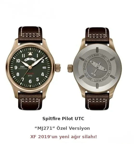 2019 En Yeni XF Factory IWC Bronz Spitfire Pilot UTC MJ271 Özel Versiyon IW327101 İncelemesi - Bilezik, Toka ve Klips Mekanizması