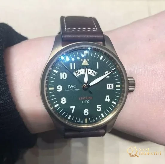 2019 En Yeni XF Factory IWC Bronz Spitfire Pilot UTC MJ271 Özel Versiyon IW327101 İncelemesi - Makro Kadran ve İndeks İşçiliği