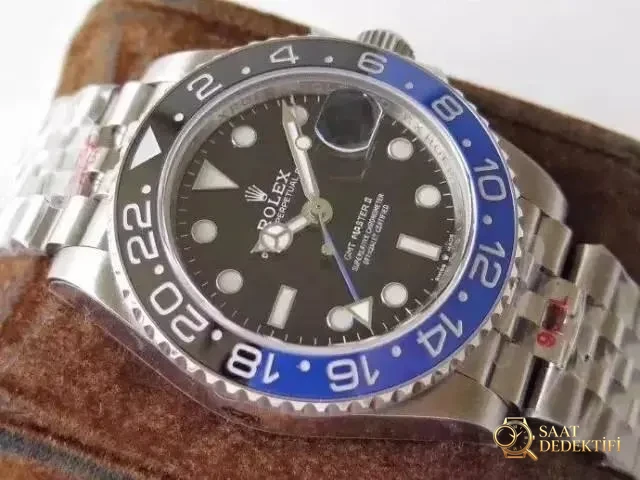 2019GM Factory Rolex GMT mavi-siyah bezel 904L Oyster çelik kol saati göz kamaştırıyor! - Klips Kilidi ve Lazer Damgalar