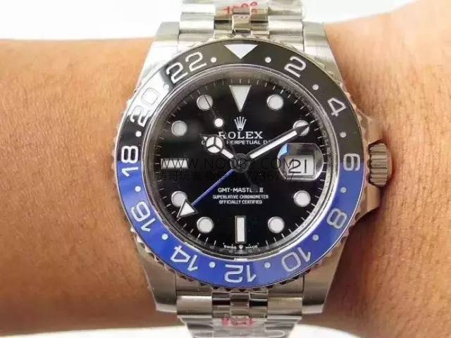 2019GM Factory Rolex GMT mavi-siyah bezel 904L Oyster çelik kol saati göz kamaştırıyor! — 12. fotoğraf
