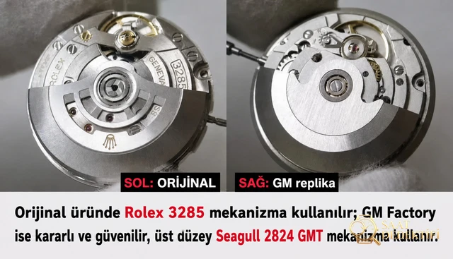 2019GM Factory Rolex GMT mavi-siyah bezel 904L Oyster çelik kol saati göz kamaştırıyor! - Kordon Dokusu ve Dikiş Detayları
