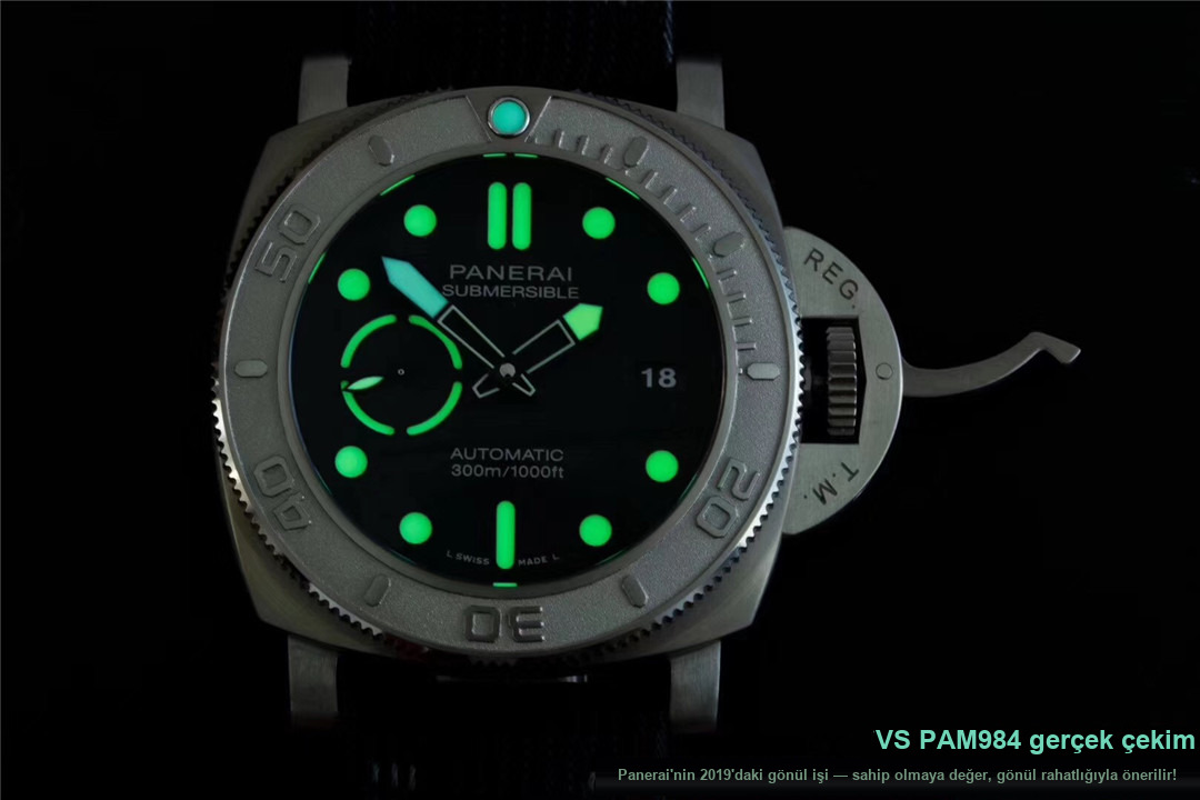 2019VS Factory Yeni Panerai PAM00984 Submersible Serisi 47 mm Replika Saat İncelemesi — 10. fotoğraf