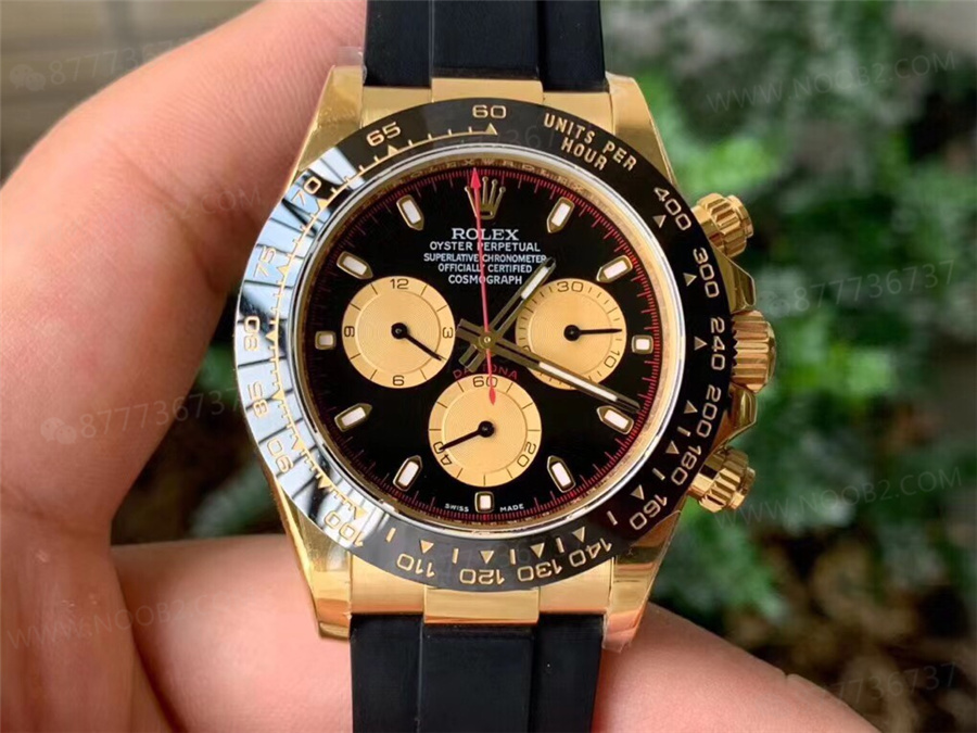 2020 yeni ürün N4130 altın Daytona kauçuk kayış model m116518ln-0047 — 1. fotoğraf