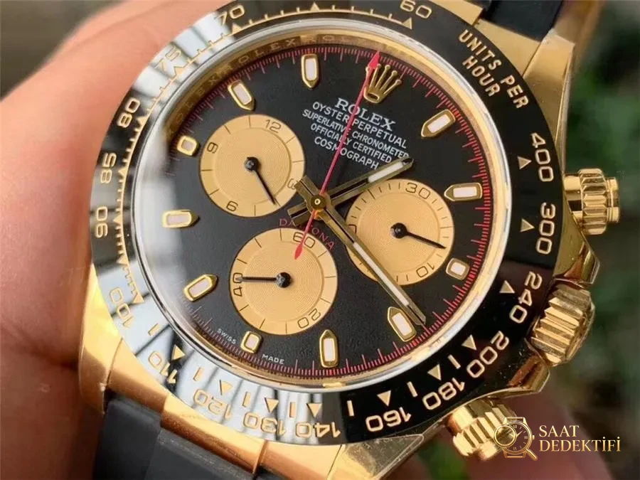 2020 yeni ürün N4130 altın Daytona kauçuk kayış model m116518ln-0047 - Bilezik, Toka ve Klips Mekanizması