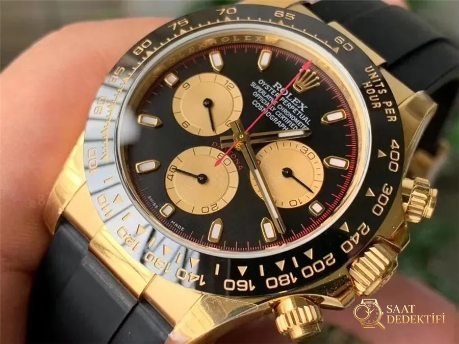 2020 yeni ürün N4130 altın Daytona kauçuk kayış model m116518ln-0047 - Makro Kadran ve İndeks İşçiliği