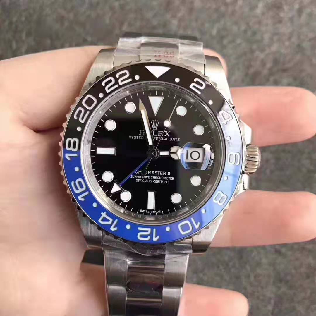 Replika Rolex GMT-Master Mavi Siyah Seramik