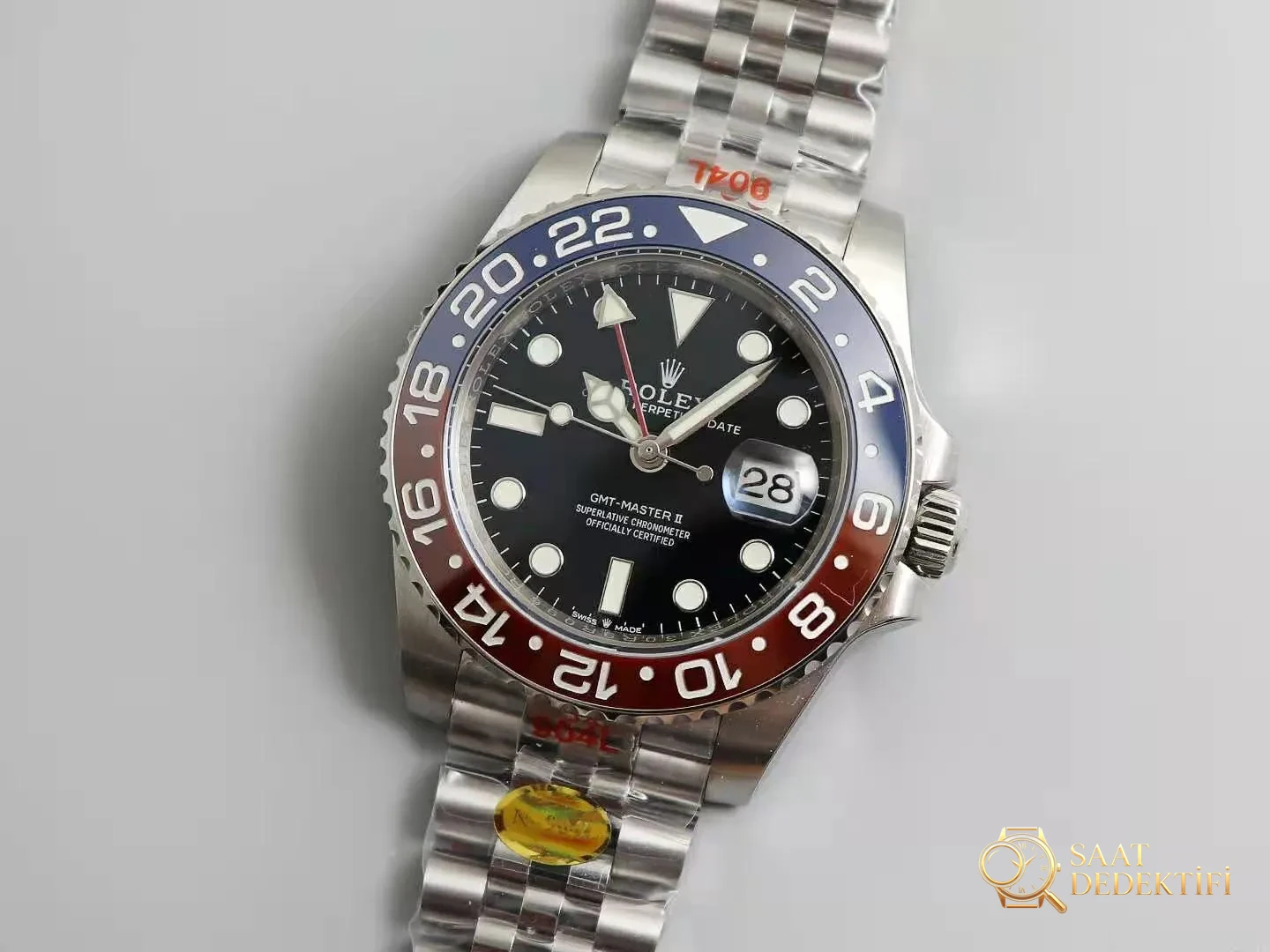 Replika Rolex GMT-Master II Mavi Kırmızı Seramik