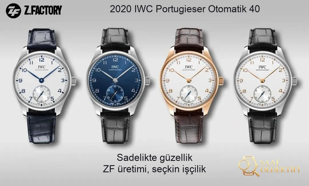 2020ZF Factory IWC Yeni Portugieser Küçük Saniyeli 40 Serisi IW358304 Replika Saatin Kalitesi Nasıl? - Kadran Detayı ve Bezel İşçiliği