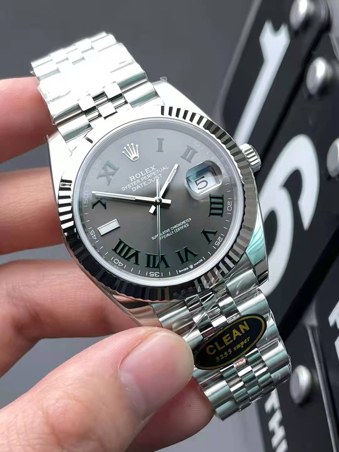 Clean Datejust II Yeşil Rome