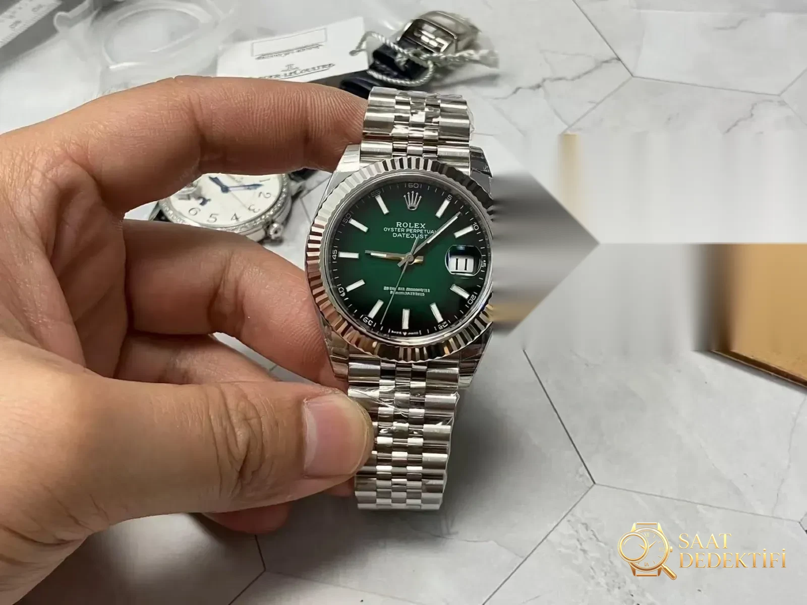2026 Yeni vs Factory Rolex Degrade Dumanli Yesil 41 Datejust Isciligi N... - Ön Görünüm ve Kasa Tasarımı