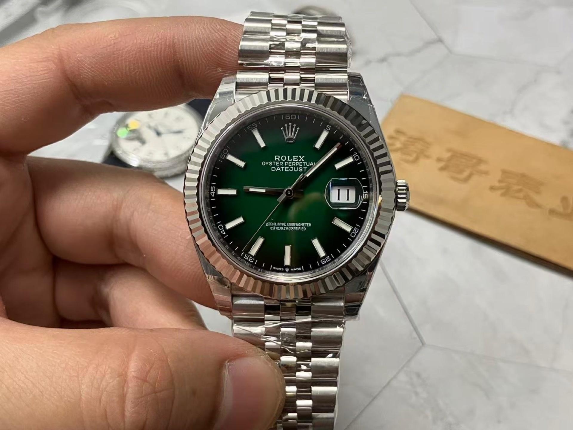 2026 yeni VS Factory Rolex degrade dumanlı yeşil 41 Datejust işçiliği nasıl? — 2. fotoğraf