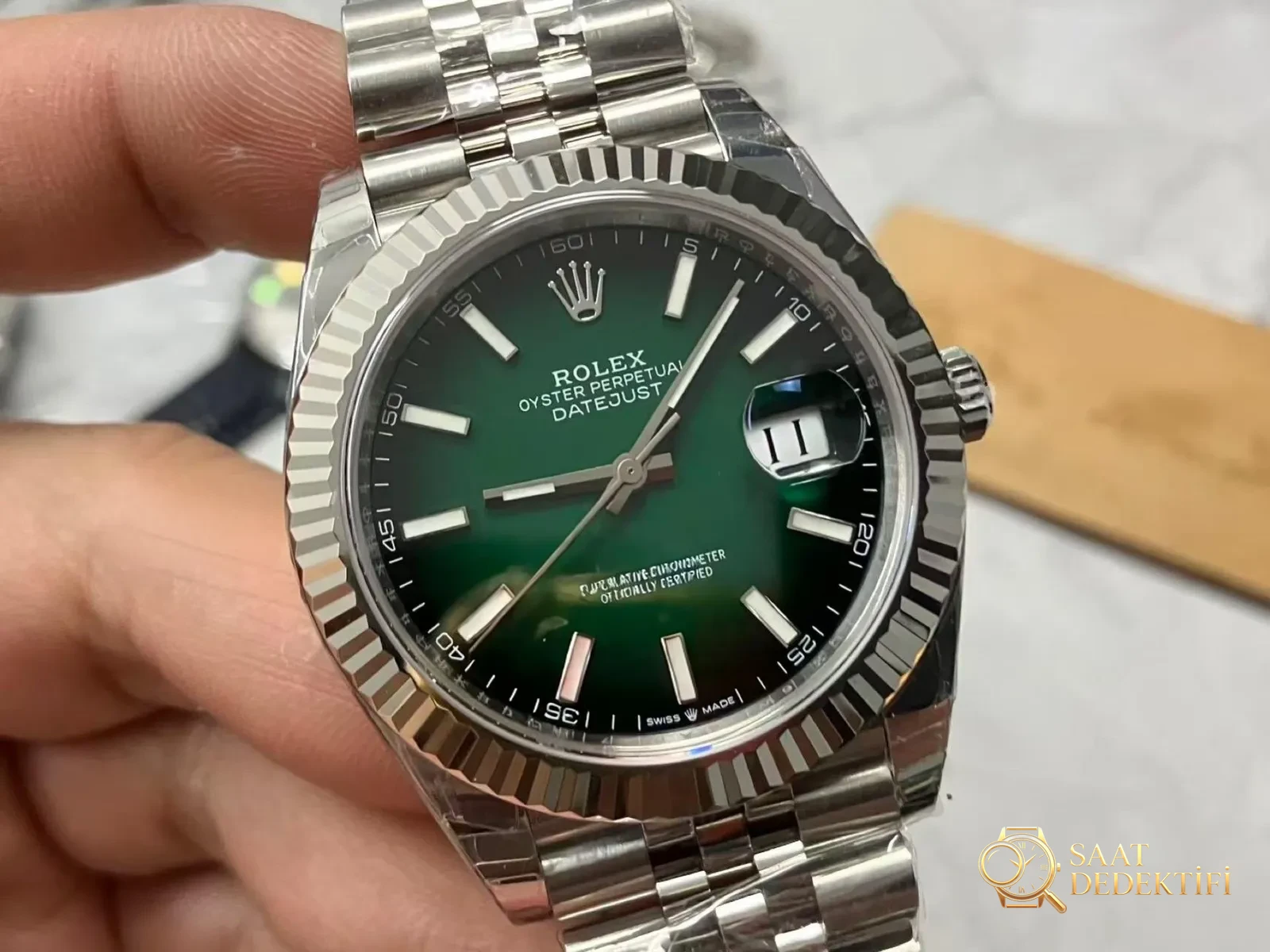 2026 yeni VS Factory Rolex degrade dumanlı yeşil 41 Datejust işçiliği nasıl? - Kasa Profili ve Kurma Kolu İncelemesi