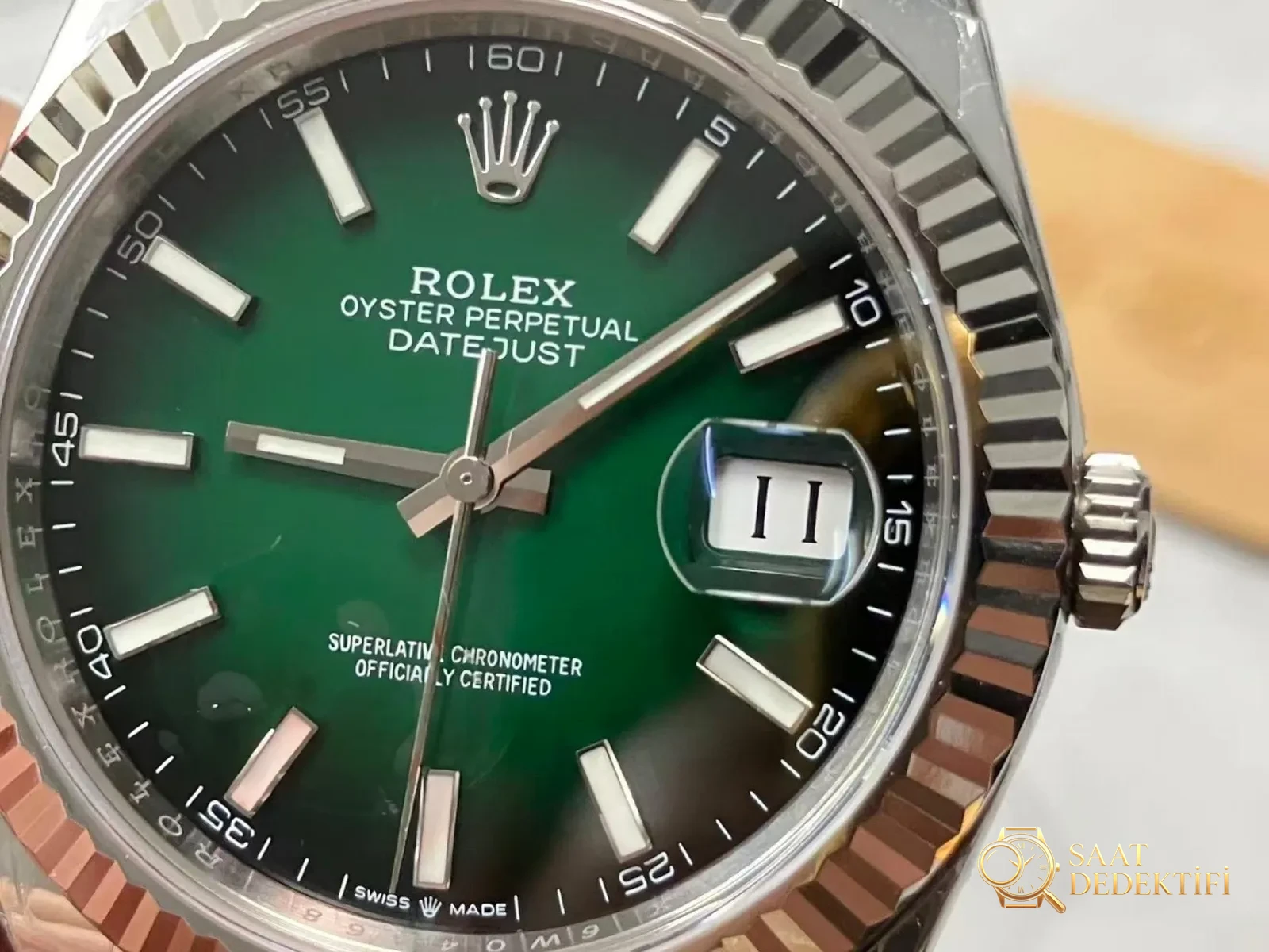 2026 yeni VS Factory Rolex degrade dumanlı yeşil 41 Datejust işçiliği nasıl? - Klips Kilidi ve Lazer Damgalar