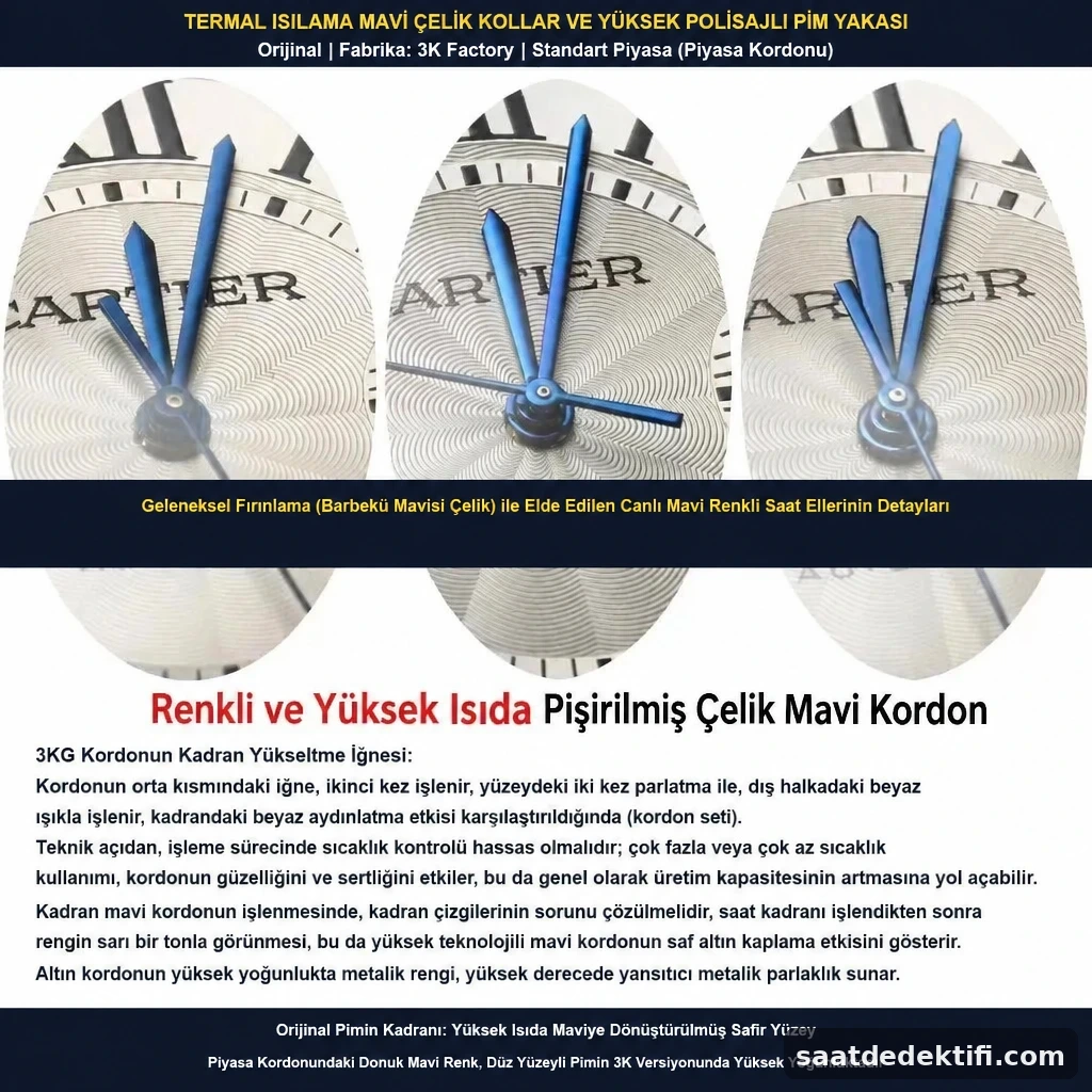 Termal mavi çelik kollar ve merkez göbek yakası karşılaştırması