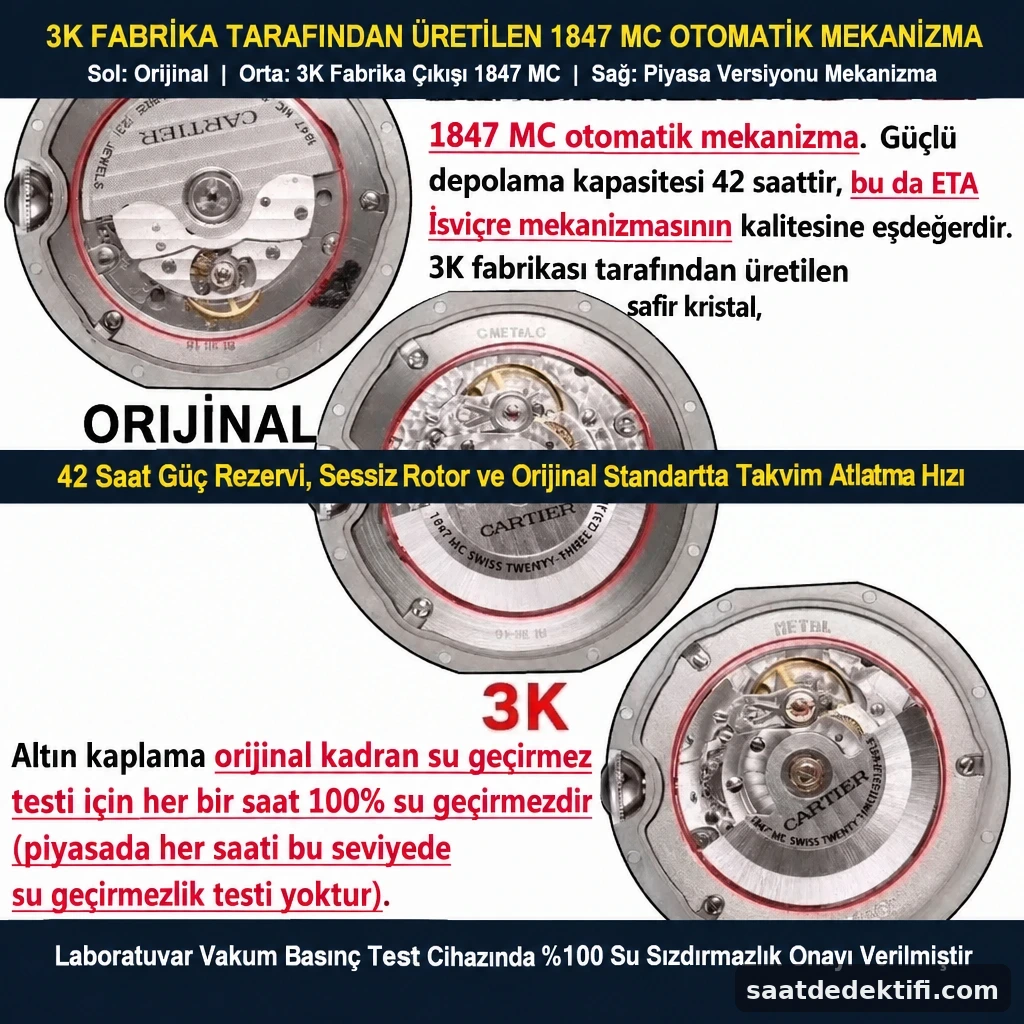 Calibre 1847 MC otomatik mekanizma karşılaştırması