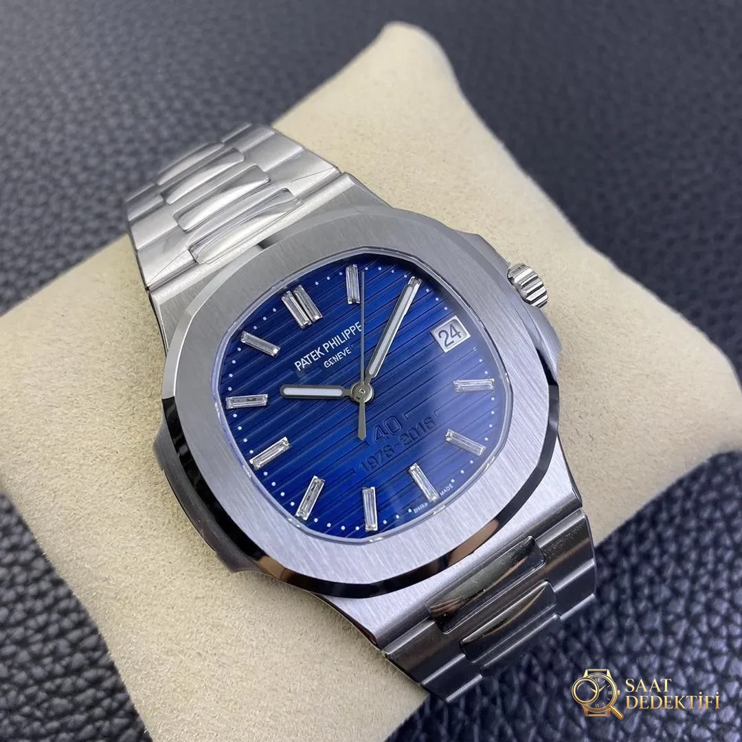 3K Factory Patek Philippe 5711/1p Nautilus 40. Yıl Sınırlı Sayıda Anma Saati - Makro Kadran ve İndeks İşçiliği