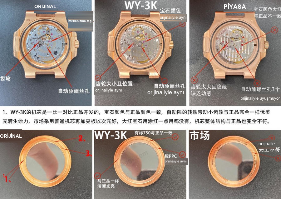 3K Factory Patek Philippe PP spor-zarafet serisi 5711/1A 010 saatin karşılaştırmalı incelemesi — 2. fotoğraf