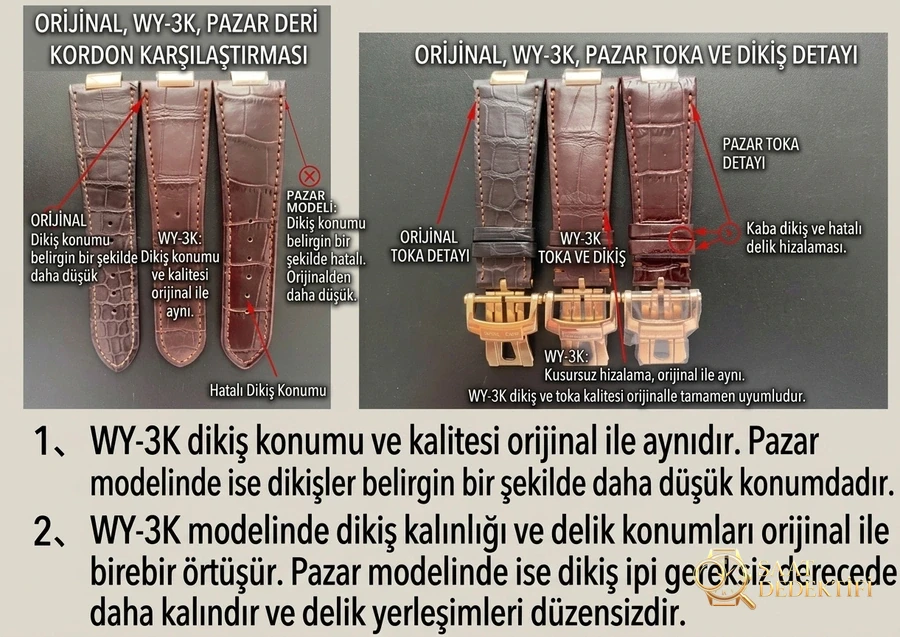 3K Factory Patek Philippe PP spor-zarafet serisi 5711/1A 010 saatin karşılaştırmalı incelemesi - Klips Kilidi ve Lazer Damgalar