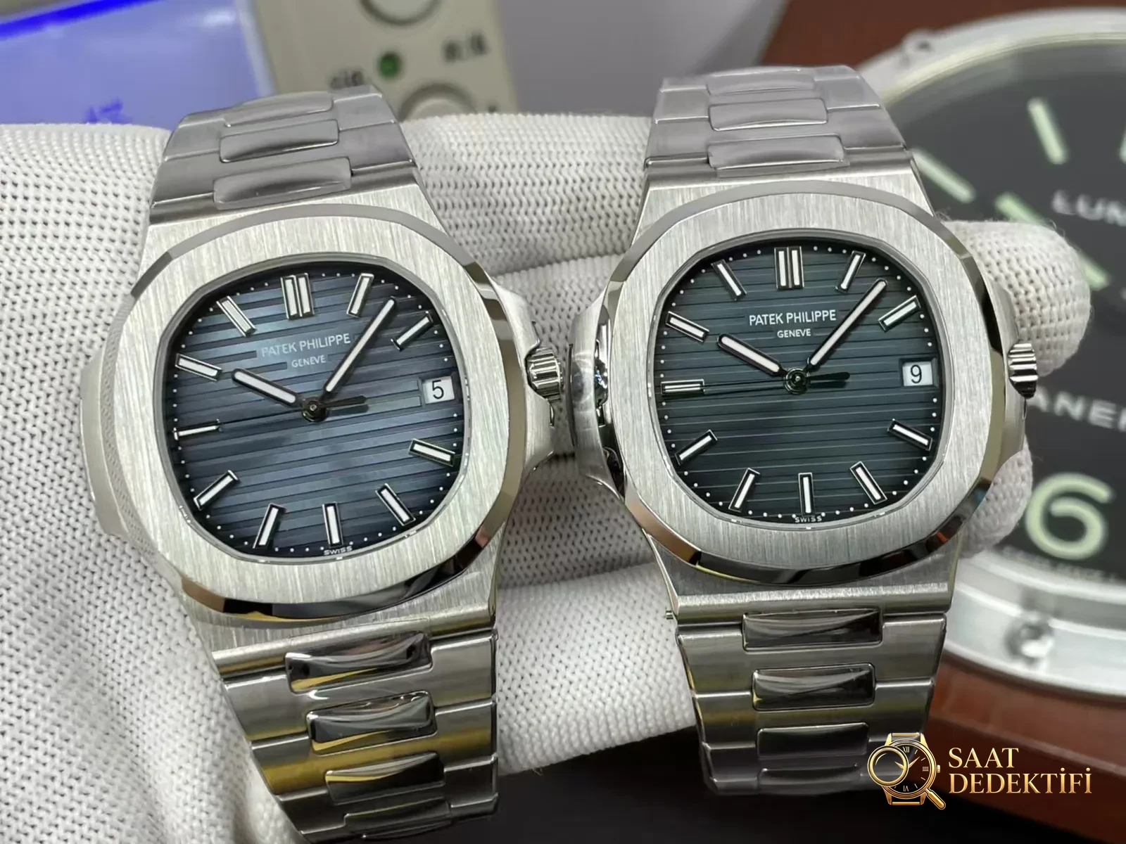 3K Nautilus 5711 Kadranını SW Kadran ve Akrep-Yelkovanla Değiştirme İşi - Kadran Detayı ve Bezel İşçiliği